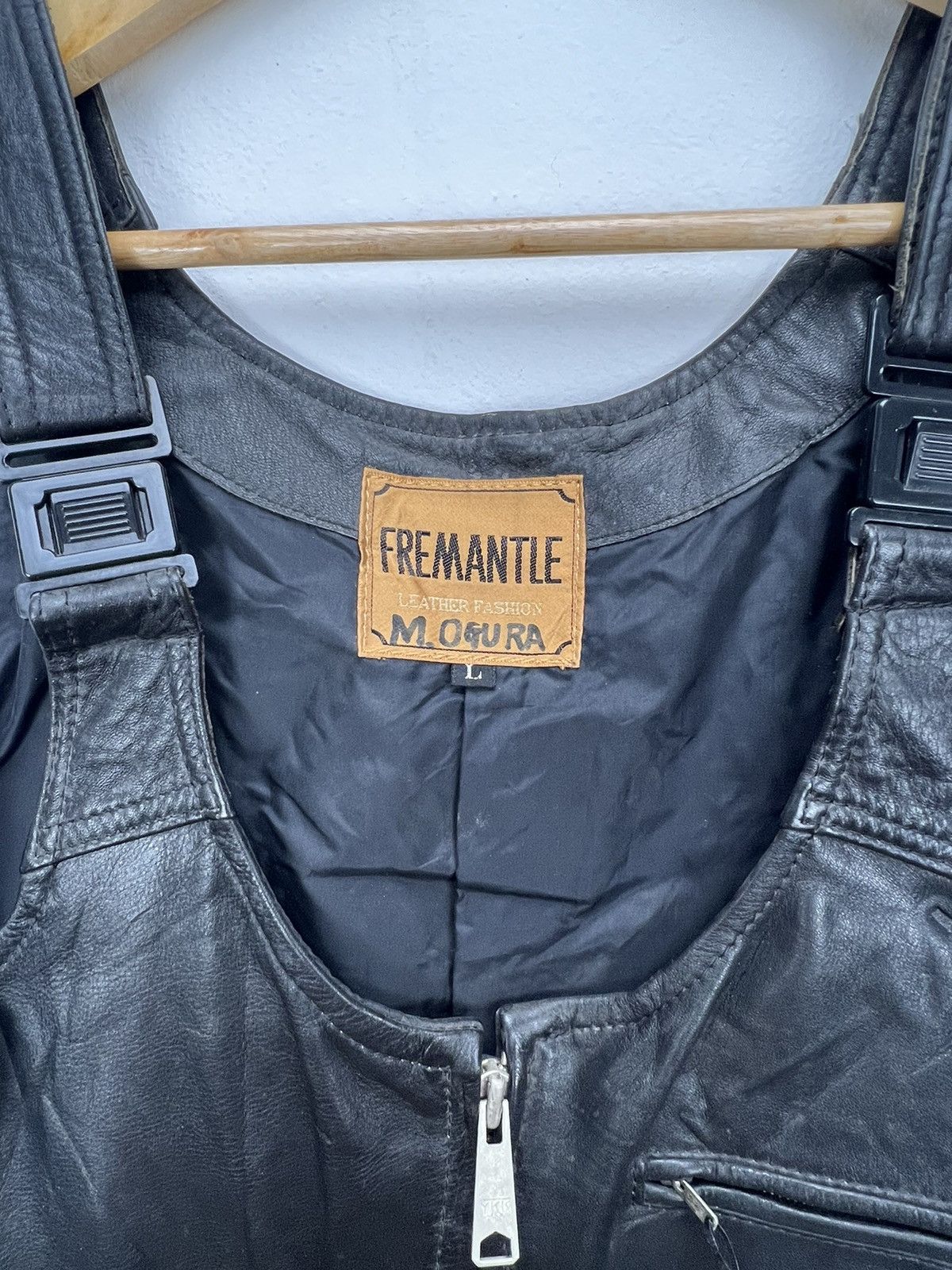 Leather 🔥Rare🔥Vintage Fremantle Leather Jumpsuit/ Overall Size US 41 - 13 Thumbnail