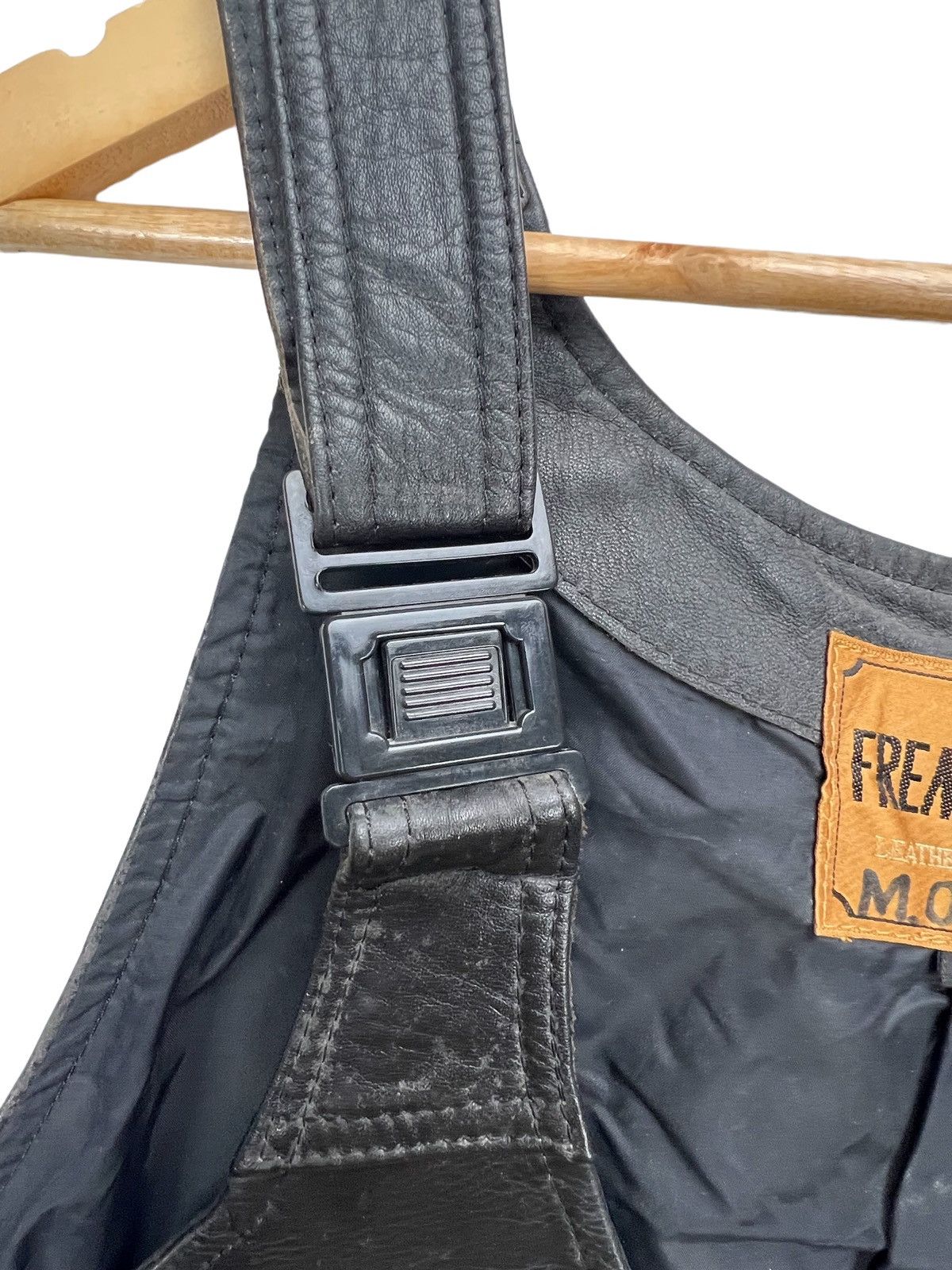 Leather 🔥Rare🔥Vintage Fremantle Leather Jumpsuit/ Overall Size US 41 - 5 Thumbnail