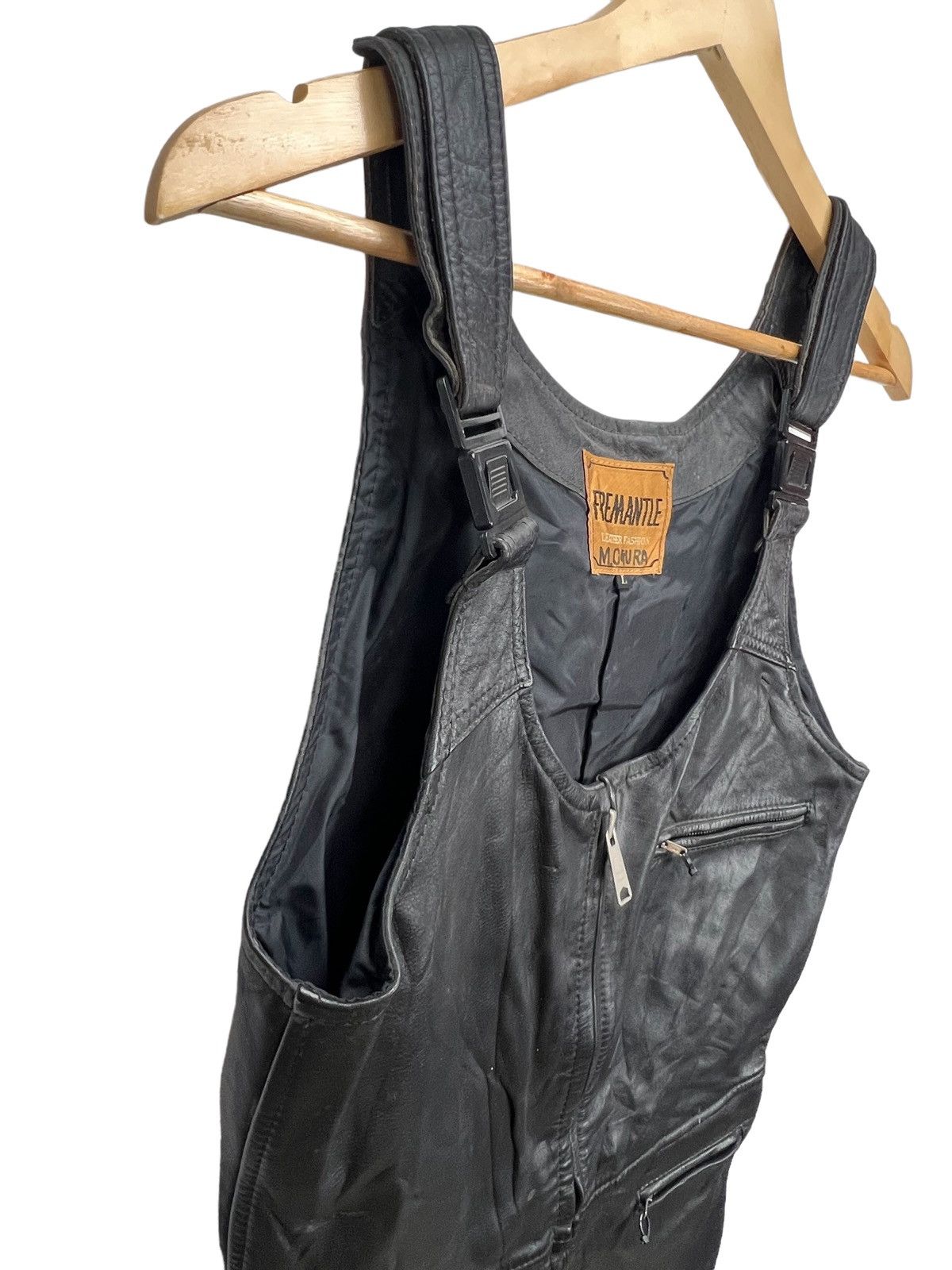 Leather 🔥Rare🔥Vintage Fremantle Leather Jumpsuit/ Overall Size US 41 - 6 Thumbnail