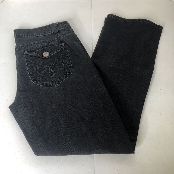 Vintage BLUE EPIC Jeans Adult 12 Black Denim Organic Cotton Stretch