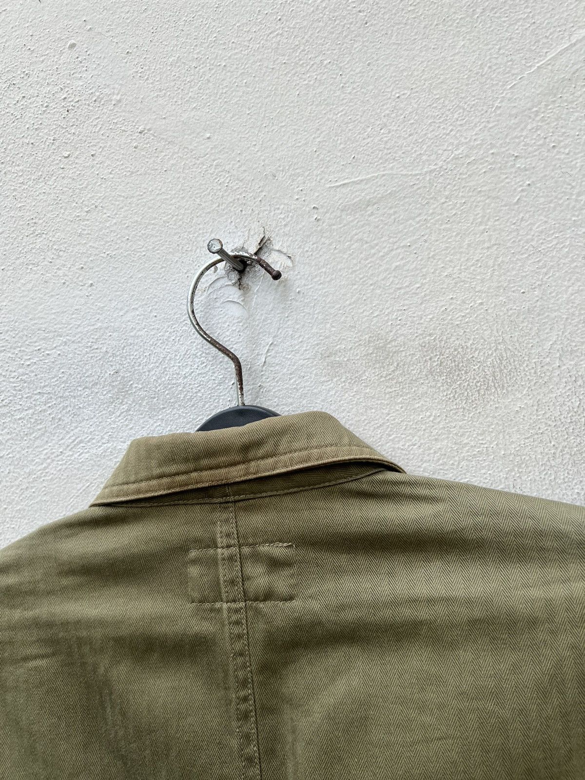 RRL Ralph Lauren VTG RRL Sun Fade Olive Green HBT Stripes Chore Coat Jacket Size US S / EU 44-46 / 1 - 16 Thumbnail