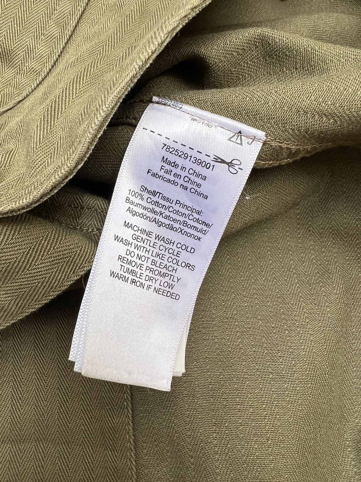RRL Ralph Lauren VTG RRL Sun Fade Olive Green HBT Stripes Chore Coat Jacket Size US S / EU 44-46 / 1 - 20 Thumbnail