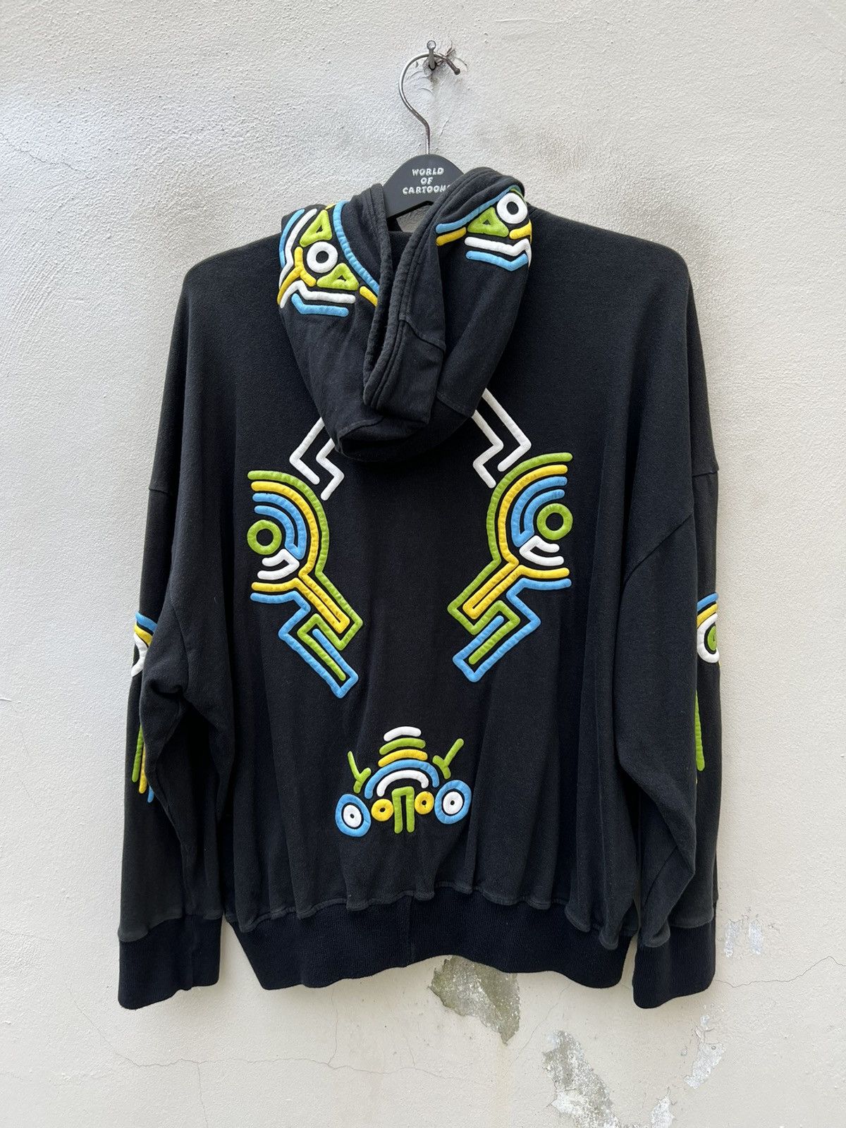 KTZ KTZ Tribal Embroidery Sun Faded Black Oversize Hoodie Size US S / EU 44-46 / 1 - 14 Thumbnail