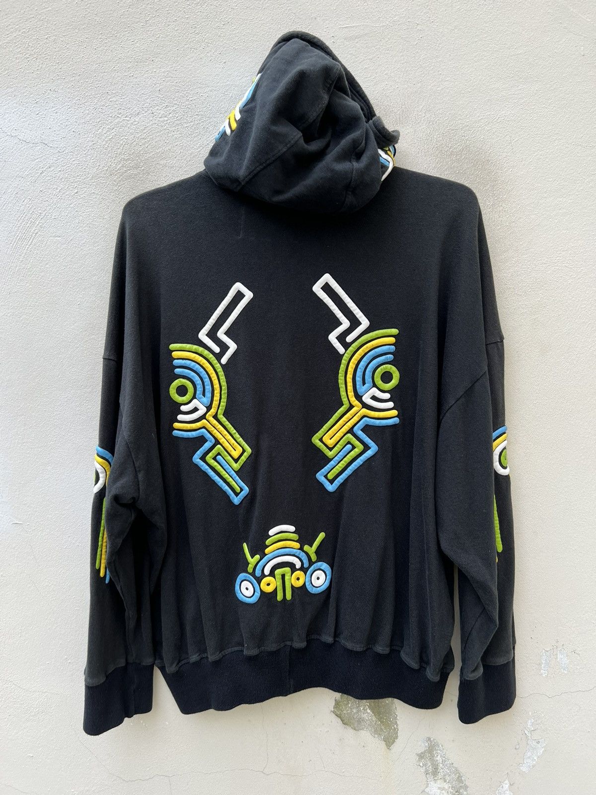 KTZ KTZ Tribal Embroidery Sun Faded Black Oversize Hoodie Size US S / EU 44-46 / 1 - 16 Thumbnail