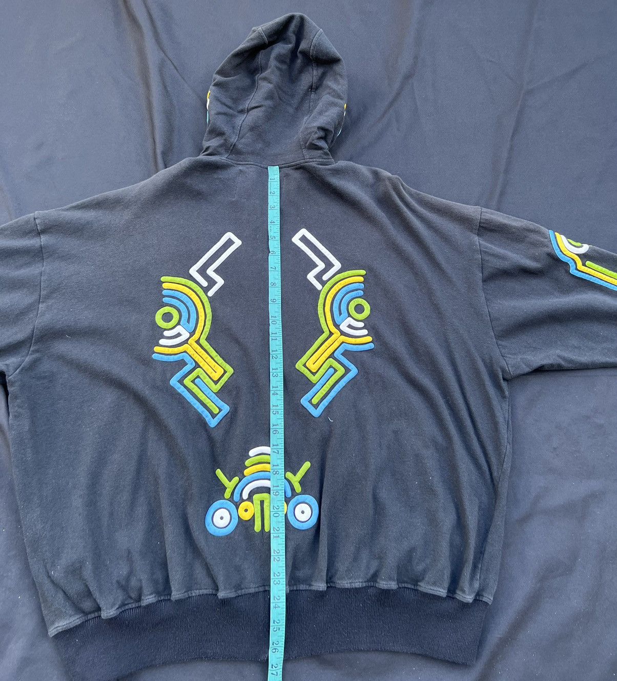 KTZ KTZ Tribal Embroidery Sun Faded Black Oversize Hoodie Size US S / EU 44-46 / 1 - 5 Thumbnail