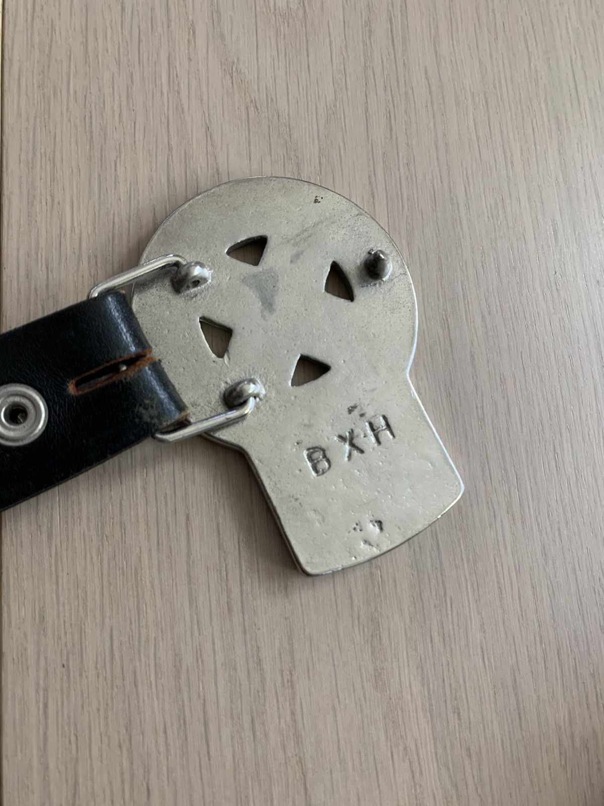 Bounty Hunter 1990’s Skull Studded Leather Belt Size 34 - 5 Thumbnail