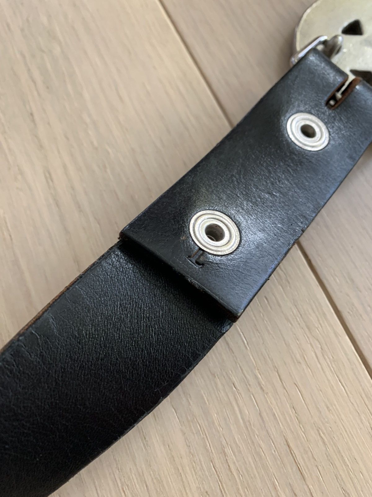 Bounty Hunter 1990’s Skull Studded Leather Belt Size 34 - 6 Thumbnail