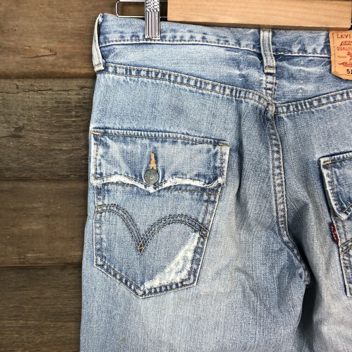 Levi's 517 vintage Levis Blue Distressed Denim Pants #5000 Size US 29 - 15 Thumbnail