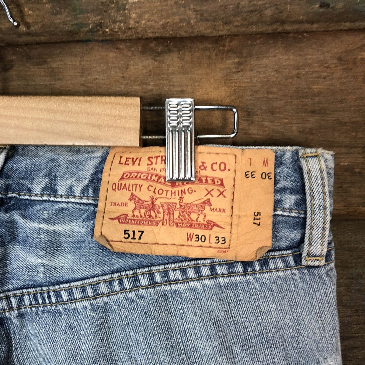 Levi's 517 vintage Levis Blue Distressed Denim Pants #5000 Size US 29 - 17 Thumbnail