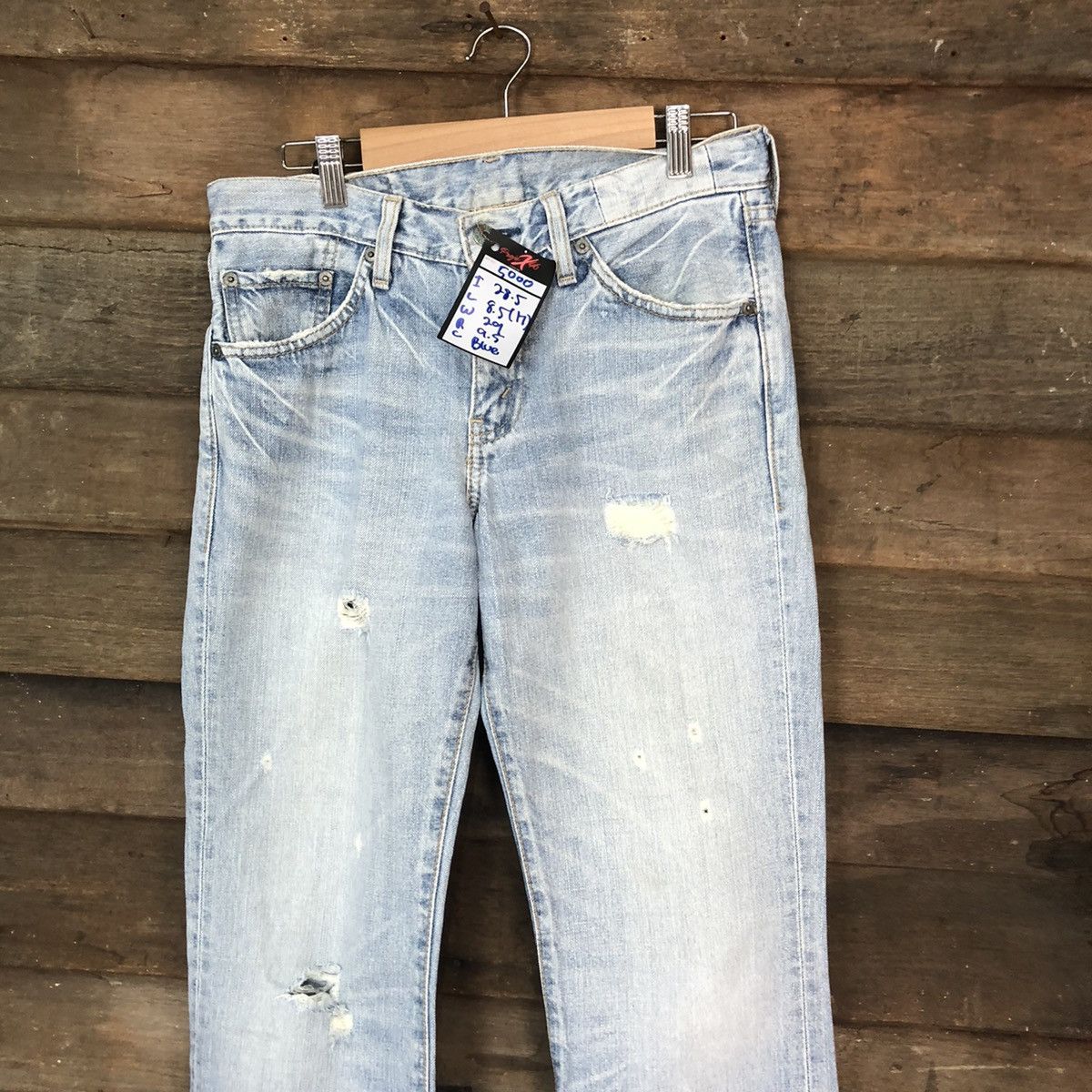 Levi's 517 vintage Levis Blue Distressed Denim Pants #5000 Size US 29 - 2 Thumbnail