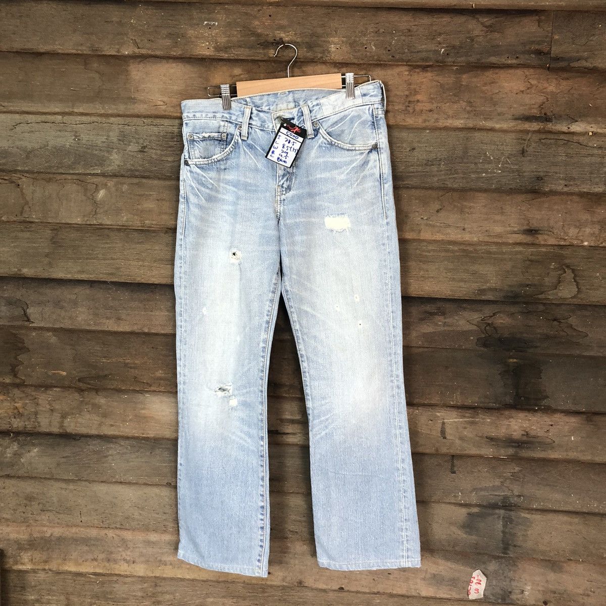 Levi's 517 vintage Levis Blue Distressed Denim Pants #5000 Size US 29 - 1 Thumbnail