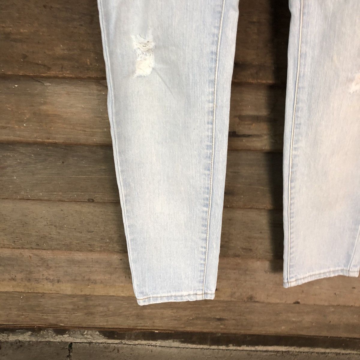 Japanese Brand Cecil Mcbee Blue Distressed Denim Pants #5094 Size 26" / US 2 / IT 38 - 8 Thumbnail