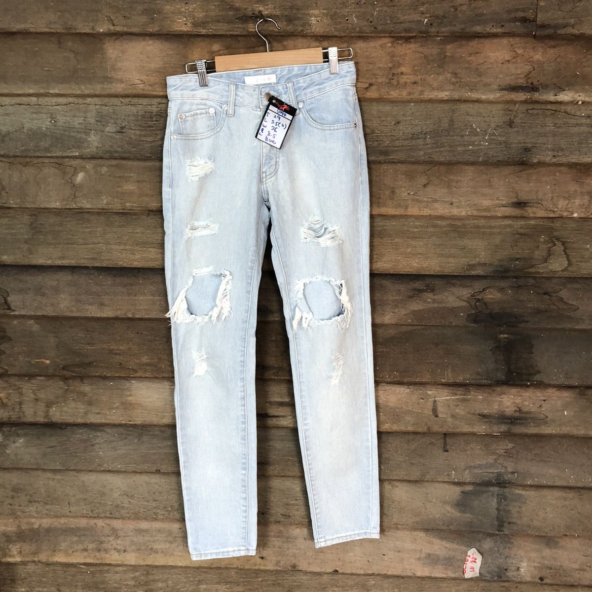 Japanese Brand Cecil Mcbee Blue Distressed Denim Pants #5094 Size 26" / US 2 / IT 38 - 1 Thumbnail
