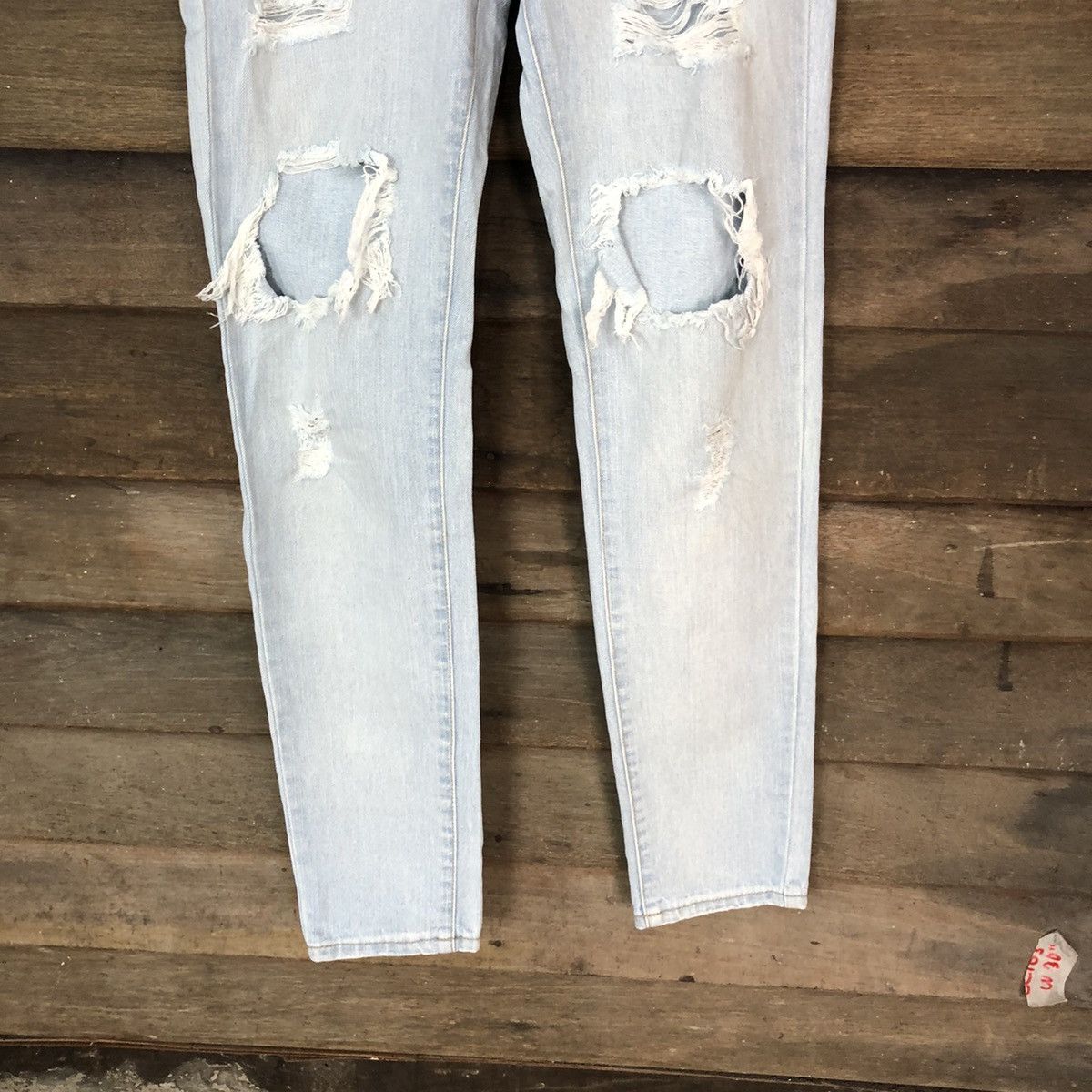 Japanese Brand Cecil Mcbee Blue Distressed Denim Pants #5094 Size 26" / US 2 / IT 38 - 3 Thumbnail