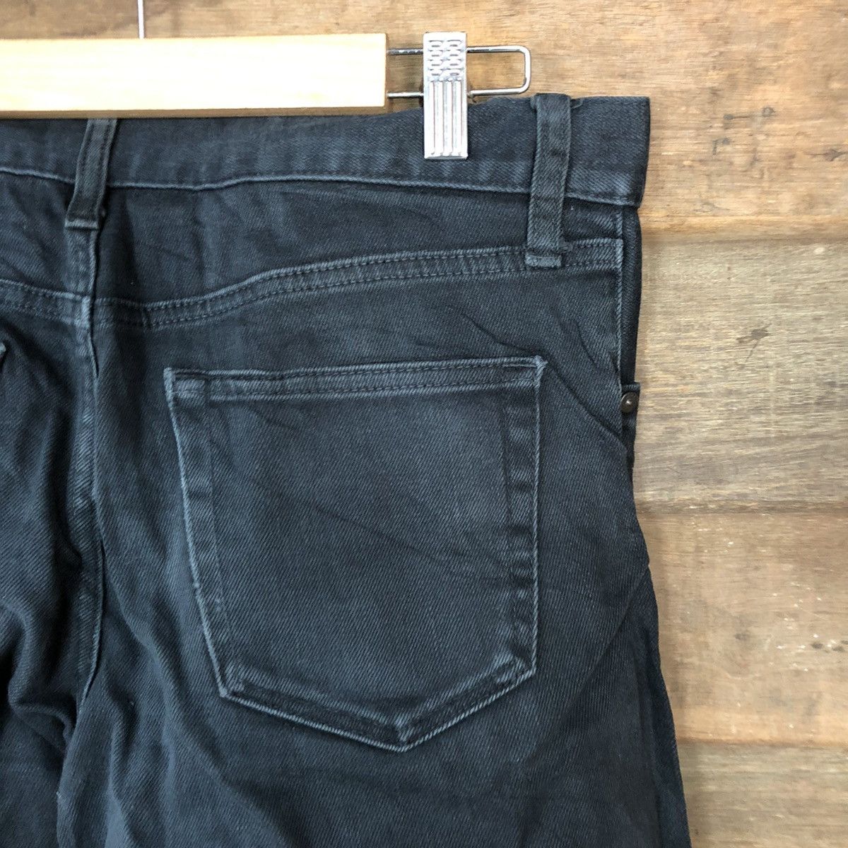 Japanese Brand Uniqlo Black Distressed Denim Pants #5089 Size US 30 / EU 46 - 13 Thumbnail