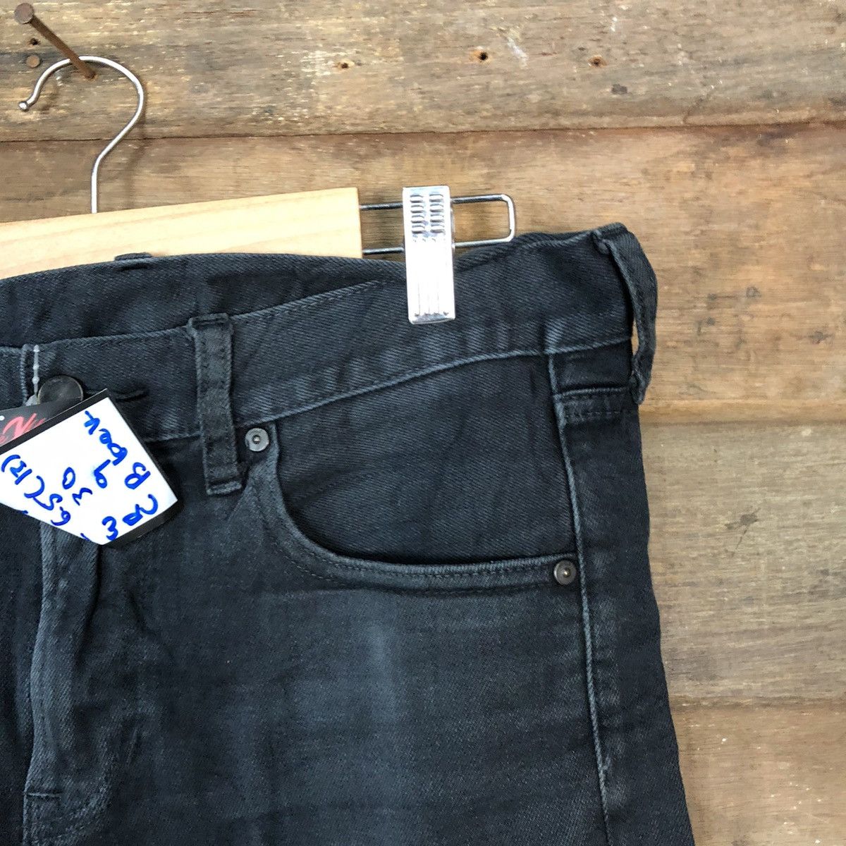 Japanese Brand Uniqlo Black Distressed Denim Pants #5089 Size US 30 / EU 46 - 5 Thumbnail