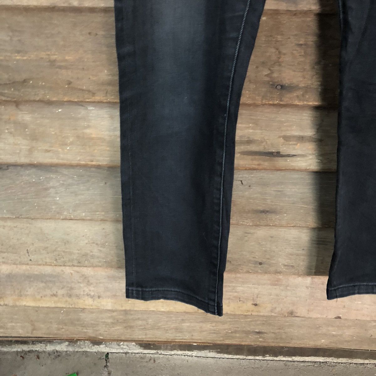 Japanese Brand Uniqlo Black Distressed Denim Pants #5089 Size US 30 / EU 46 - 6 Thumbnail