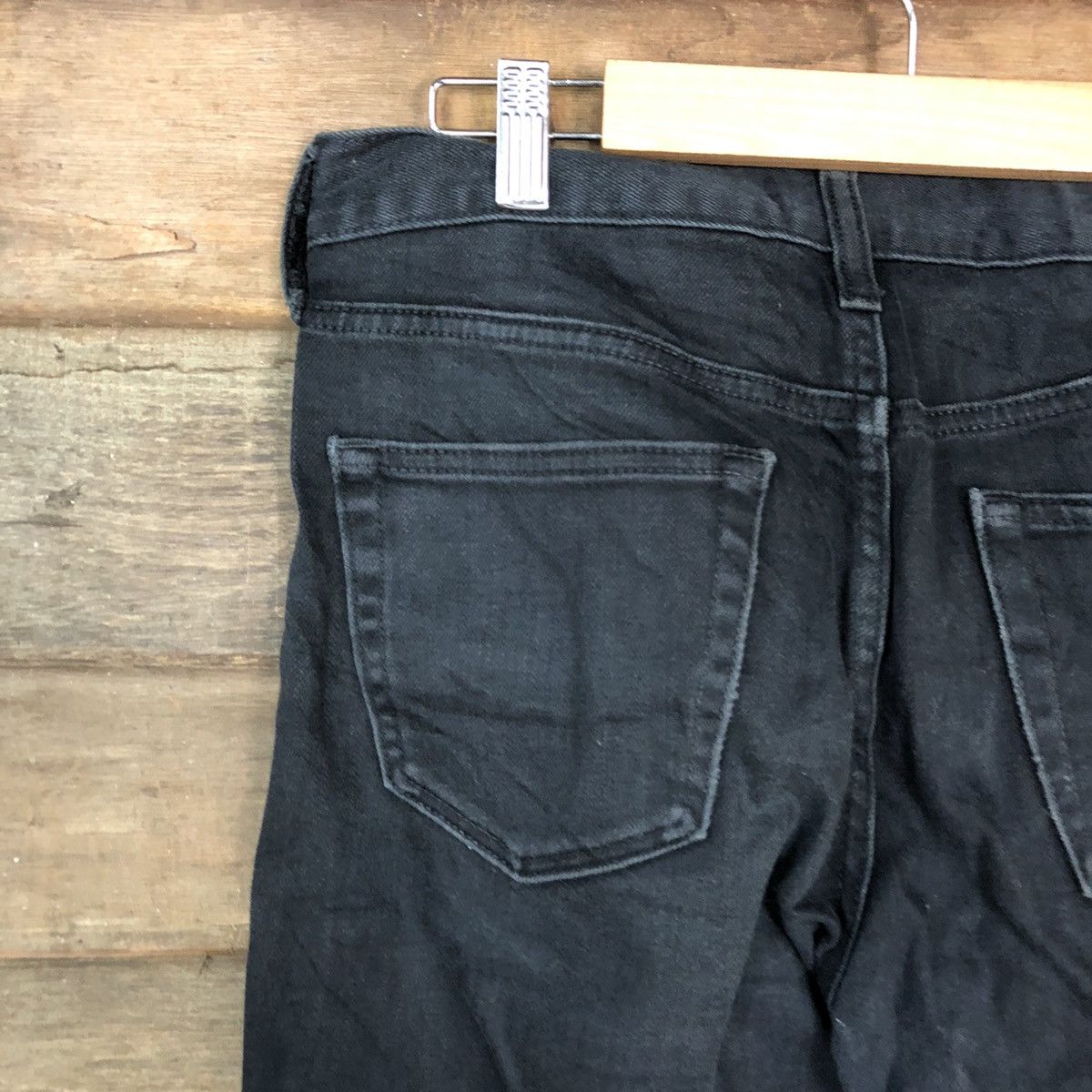 Japanese Brand Uniqlo Black Distressed Denim Pants #5089 Size US 30 / EU 46 - 12 Thumbnail