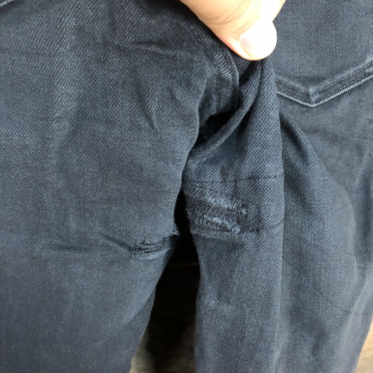 Japanese Brand Uniqlo Black Distressed Denim Pants #5089 Size US 30 / EU 46 - 14 Thumbnail