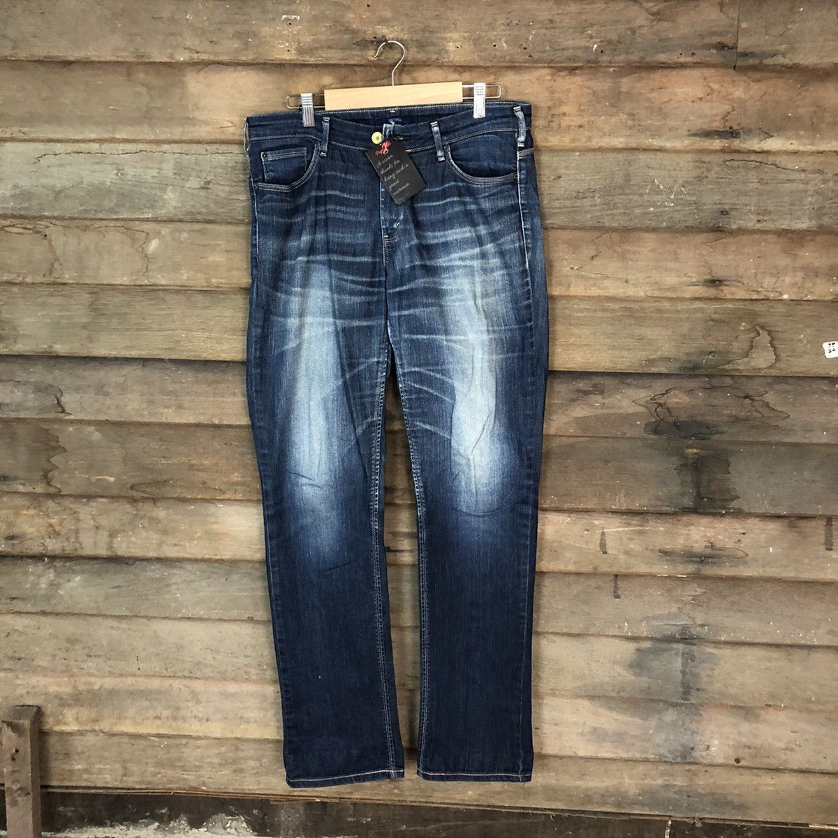 image of Distressed Denim x Edwin Something Edwin Blue Denim Pants 4651, Women's (Size 31)