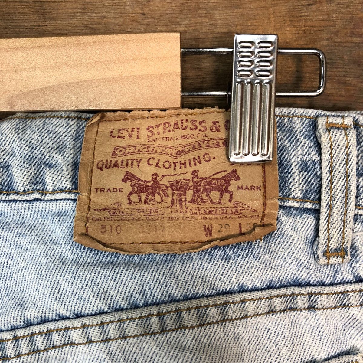 Levi's Levis Blue Distressed Denim Pants #4661 Size US 29 - 15 Thumbnail