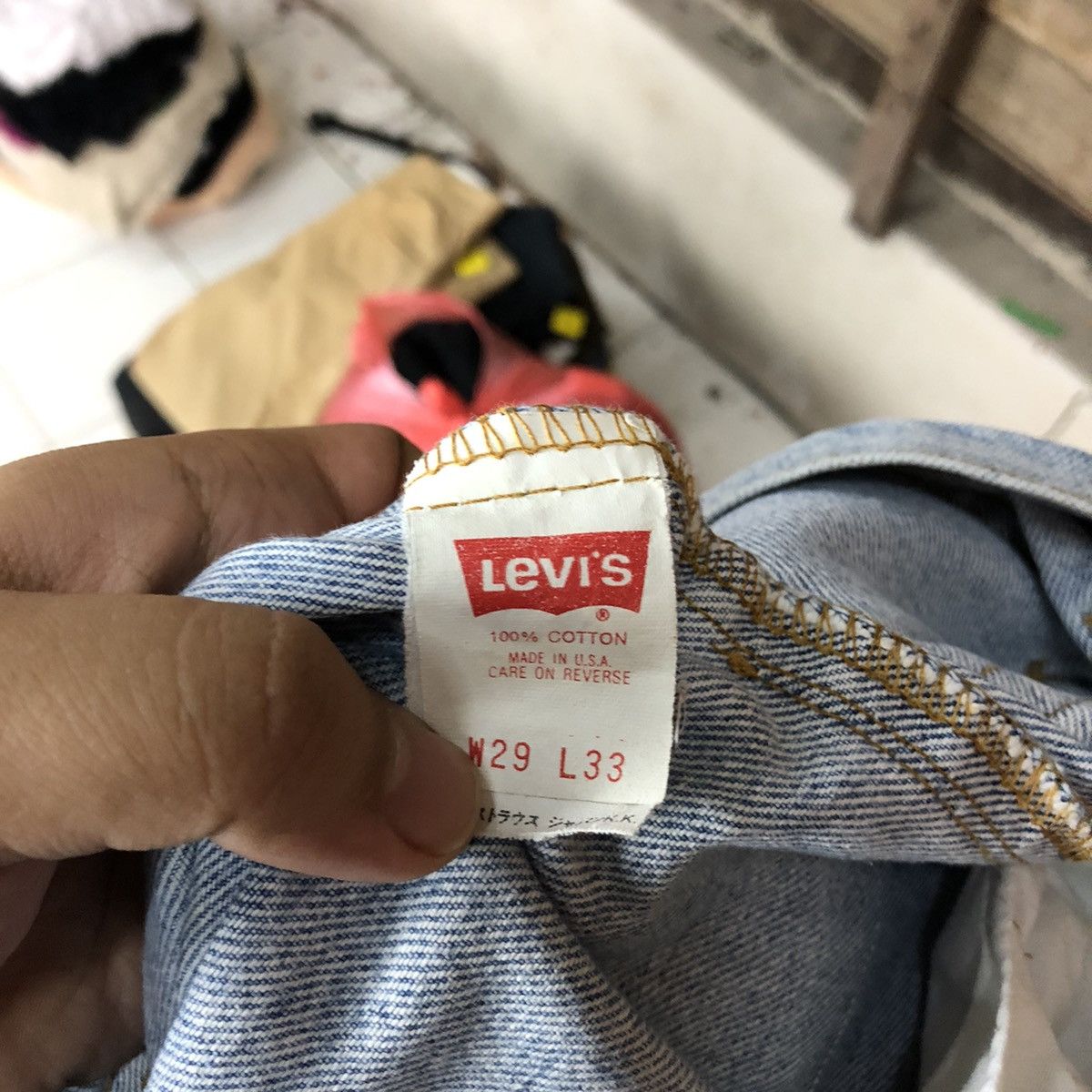 Levi's Levis Blue Distressed Denim Pants #4661 Size US 29 - 16 Thumbnail