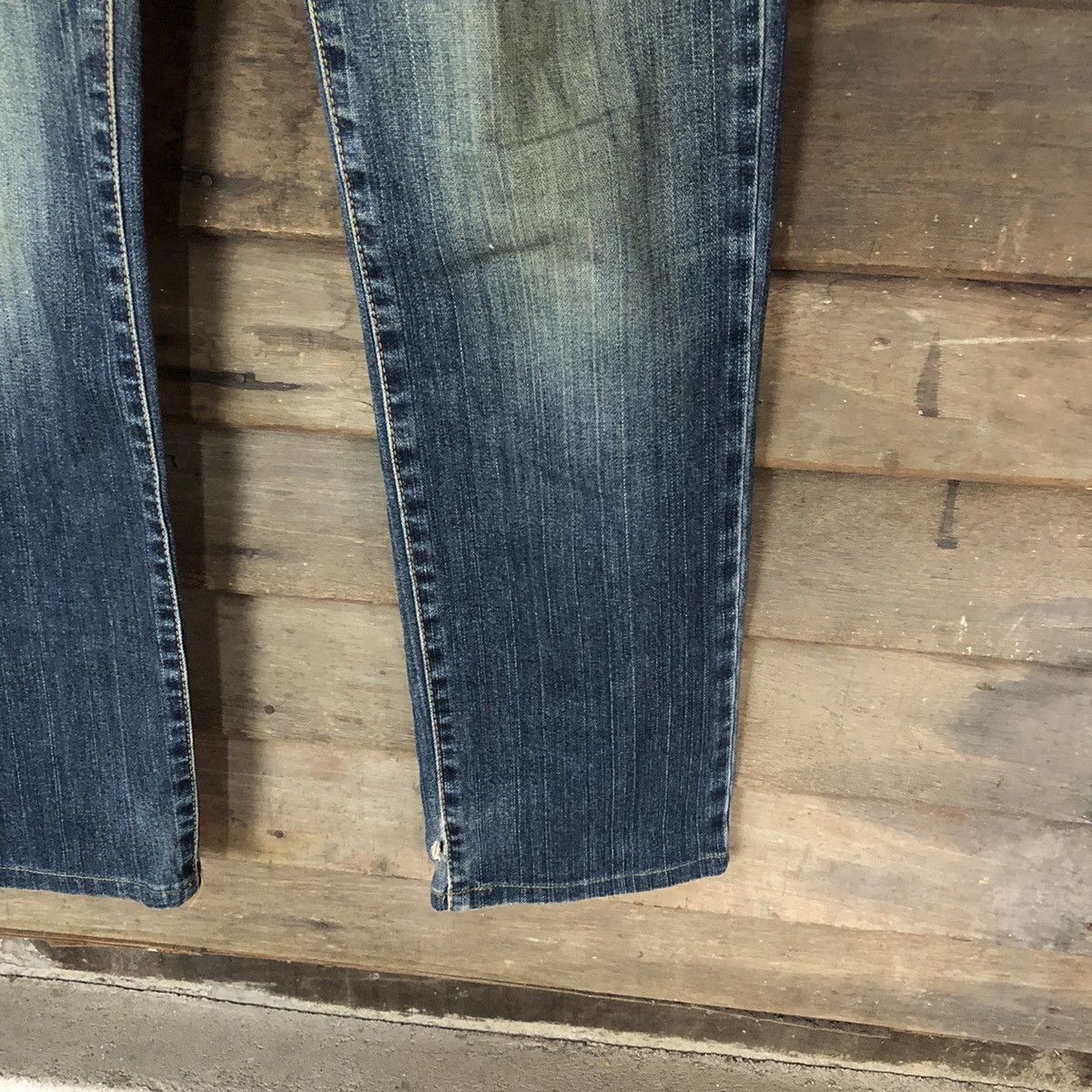 Vintage Wrangler Blue Distressed Denim Pants #4657 Size US 28 / EU 44 - 7 Thumbnail