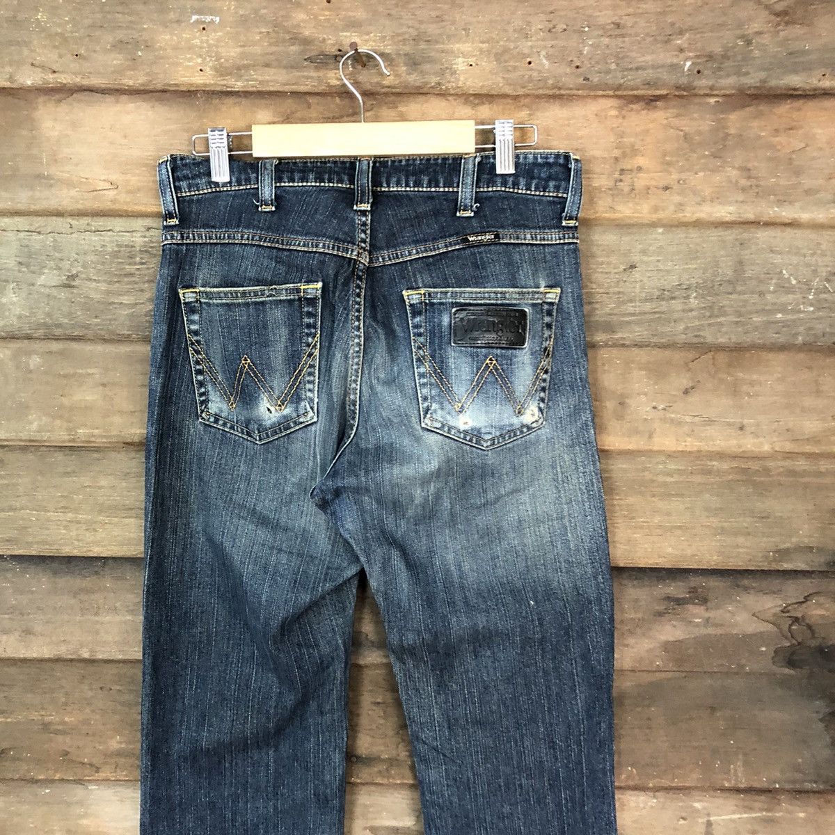 Vintage Wrangler Blue Distressed Denim Pants #4657 Size US 28 / EU 44 - 10 Thumbnail