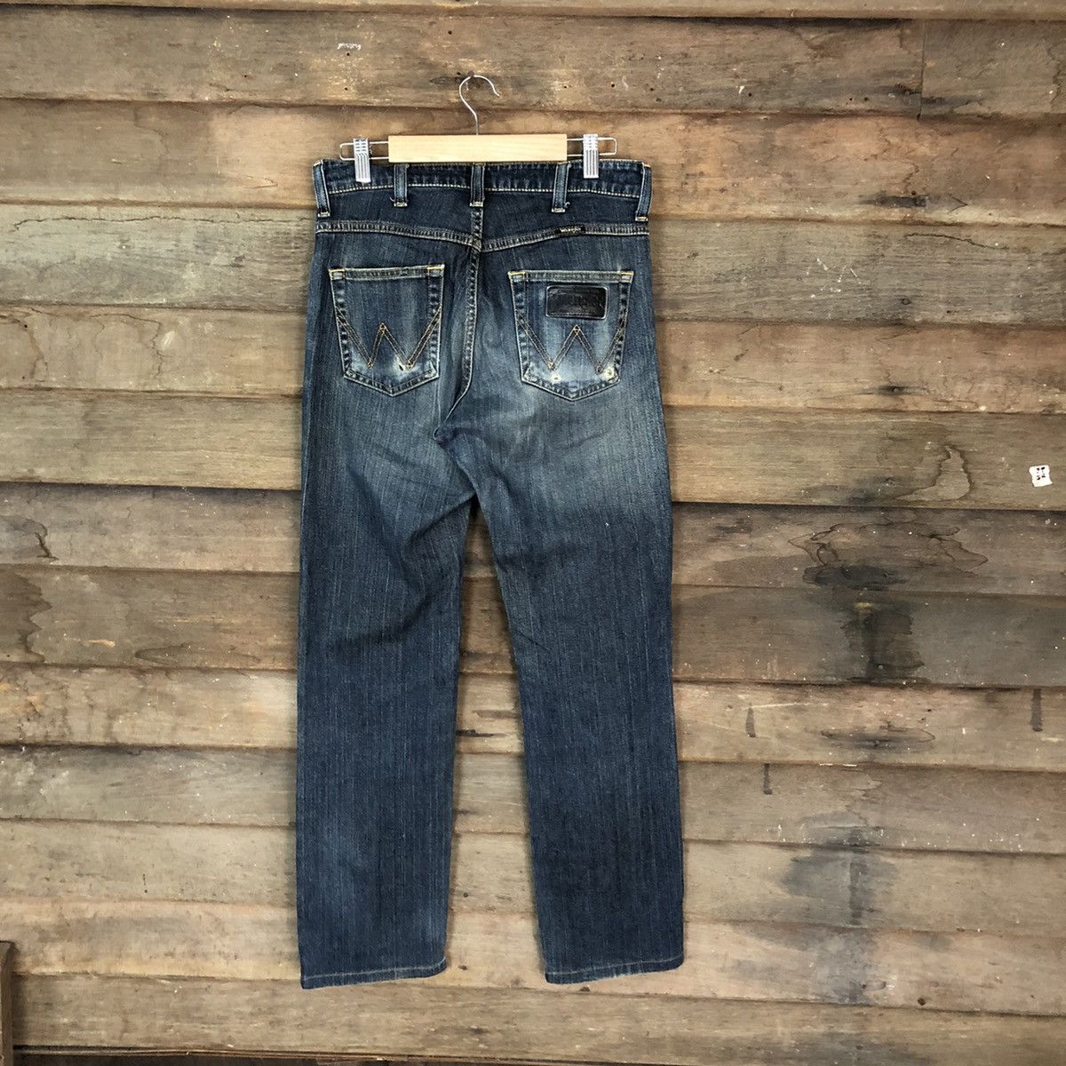 Vintage Wrangler Blue Distressed Denim Pants #4657 Size US 28 / EU 44 - 9 Thumbnail