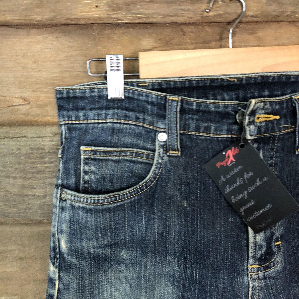 Vintage Wrangler Blue Distressed Denim Pants #4657 Size US 28 / EU 44 - 4 Thumbnail