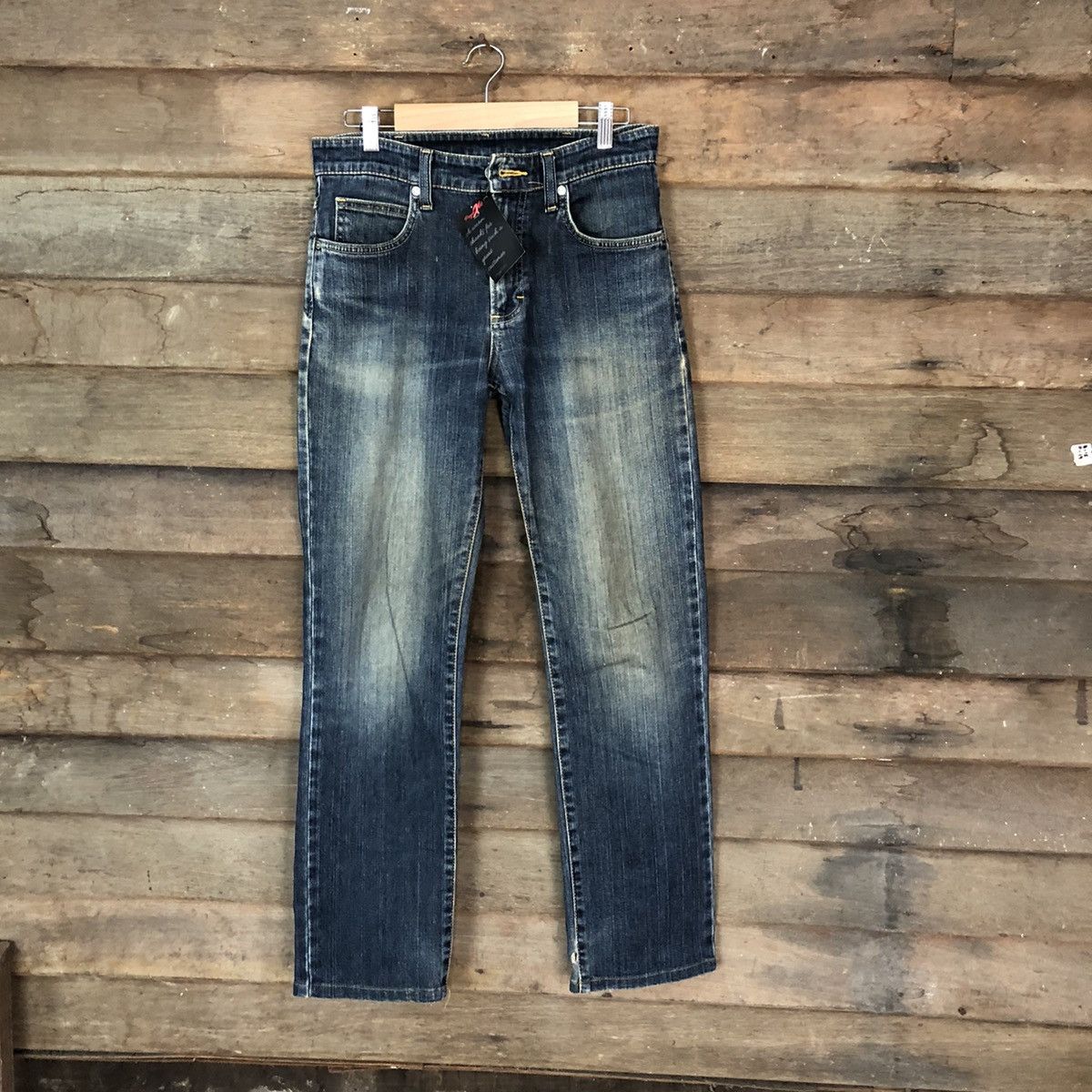 Wrangler Blue Distressed Denim Pants #4657