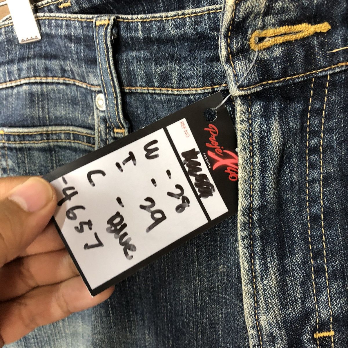 Vintage Wrangler Blue Distressed Denim Pants #4657 Size US 28 / EU 44 - 8 Thumbnail