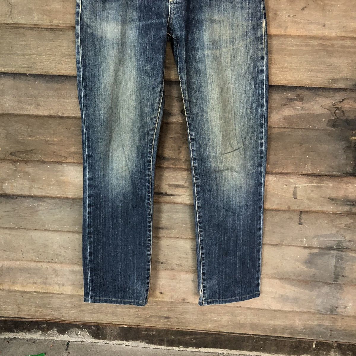 Vintage Wrangler Blue Distressed Denim Pants #4657 Size US 28 / EU 44 - 3 Thumbnail