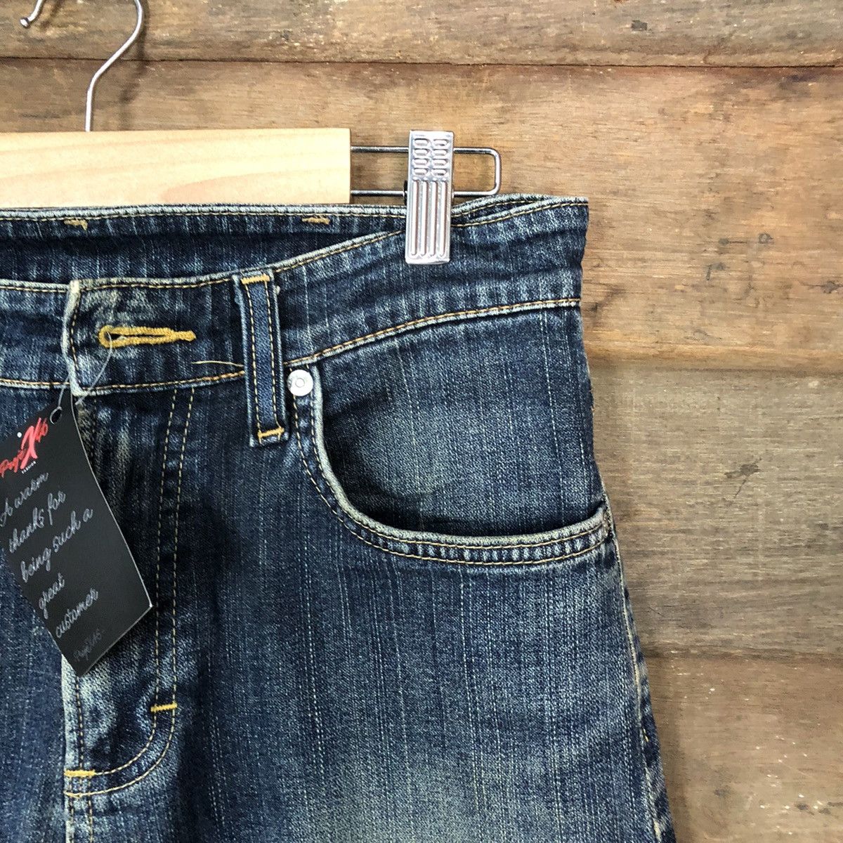 Vintage Wrangler Blue Distressed Denim Pants #4657 Size US 28 / EU 44 - 5 Thumbnail