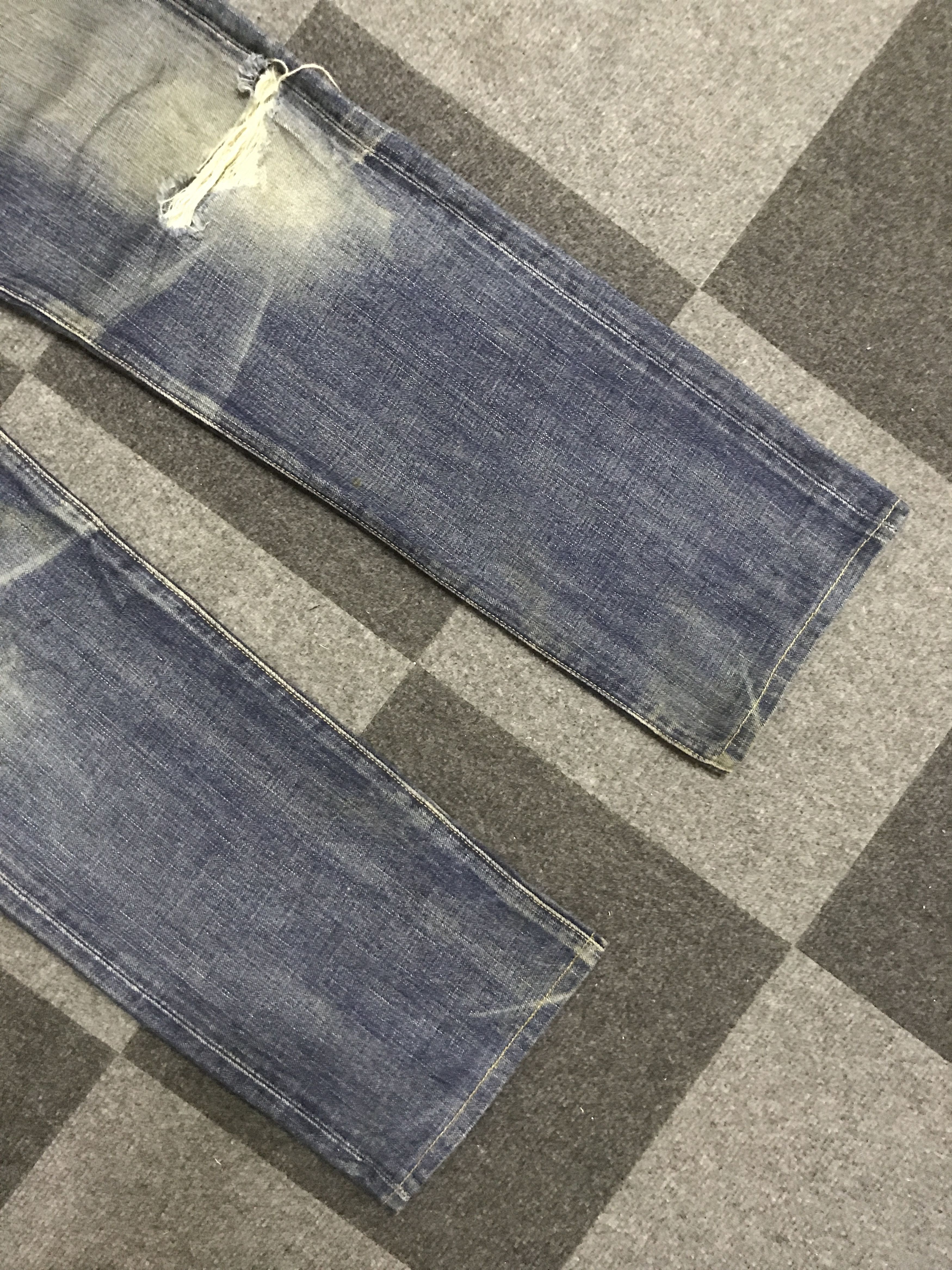 Levi's × Vintage VLEV123-Vtg LEVIS 502 BIG E Red Line Distressed Jeans Size US 30 / EU 46 - 4 Thumbnail