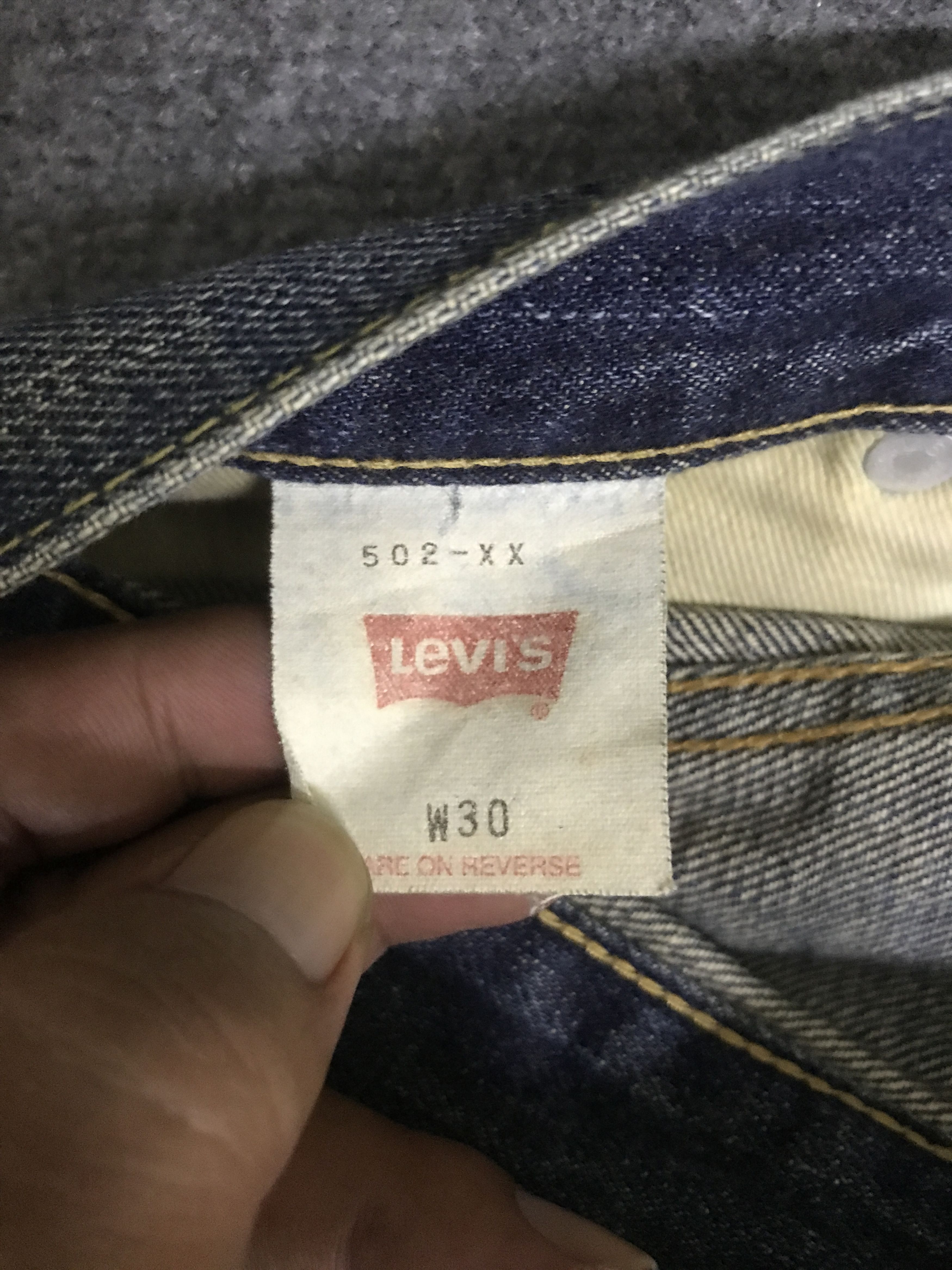 Levi's × Vintage VLEV123-Vtg LEVIS 502 BIG E Red Line Distressed Jeans Size US 30 / EU 46 - 21 Thumbnail