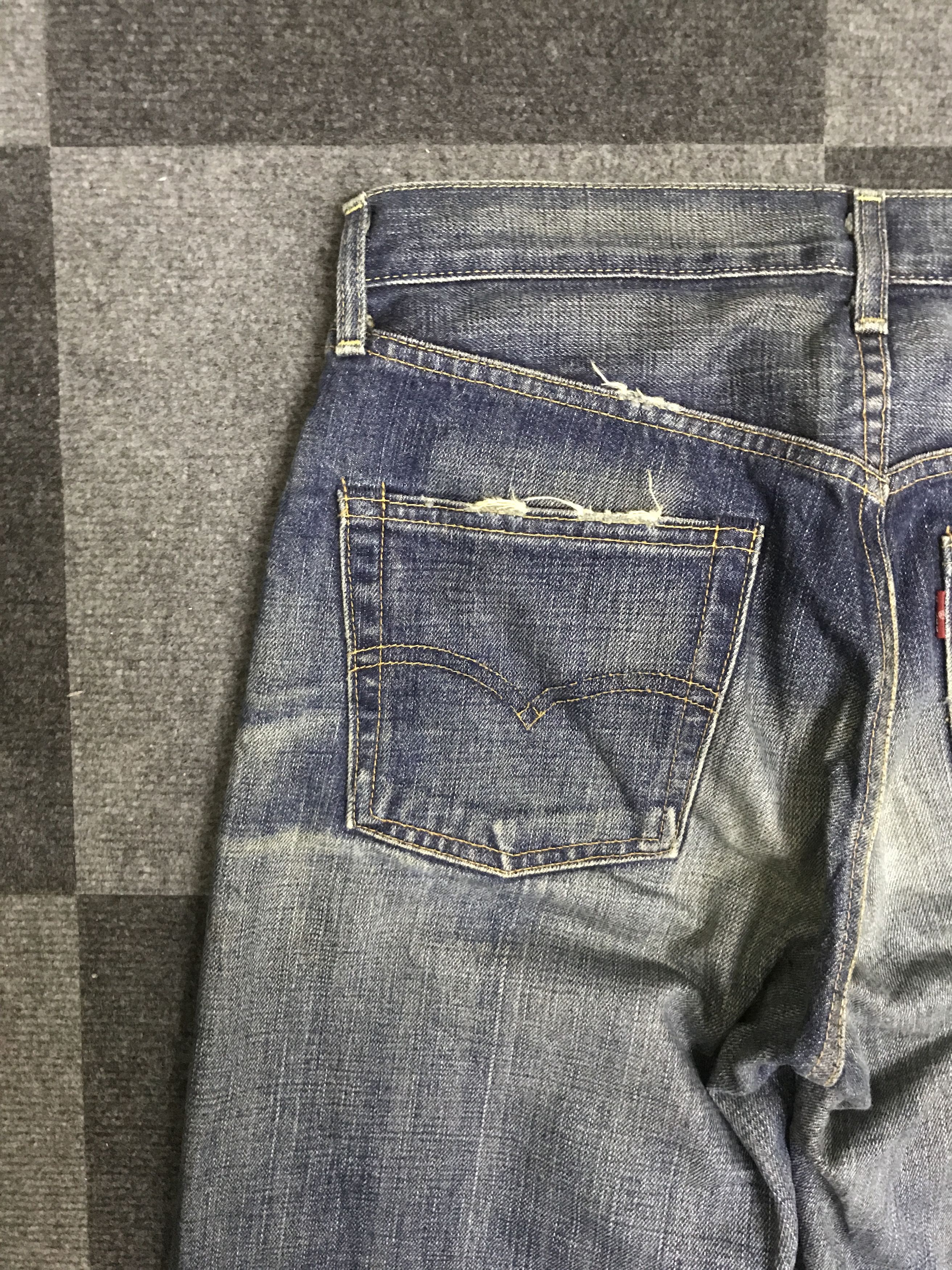 Levi's × Vintage VLEV123-Vtg LEVIS 502 BIG E Red Line Distressed Jeans Size US 30 / EU 46 - 15 Thumbnail