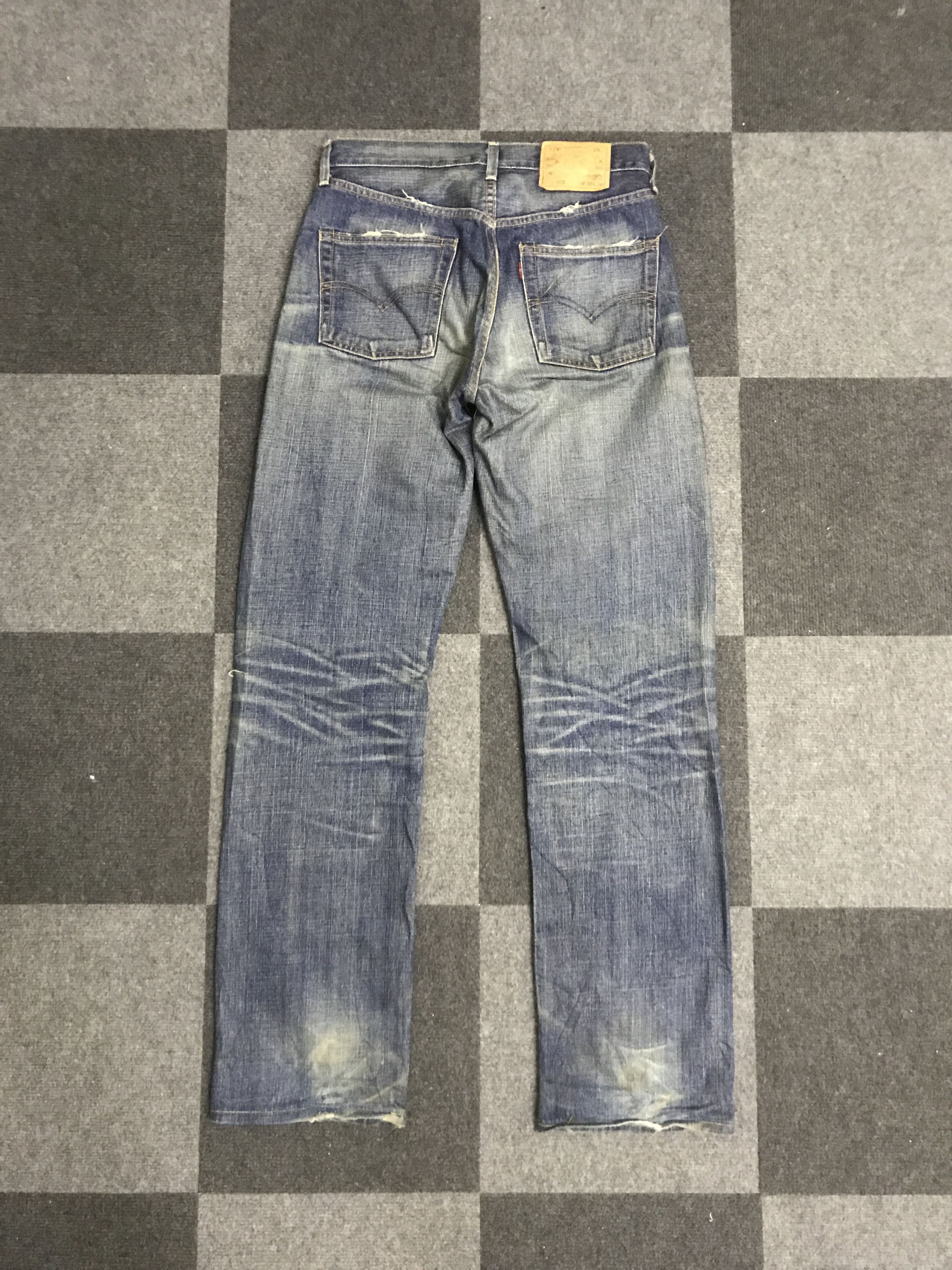Levi's × Vintage VLEV123-Vtg LEVIS 502 BIG E Red Line Distressed Jeans Size US 30 / EU 46 - 10 Thumbnail