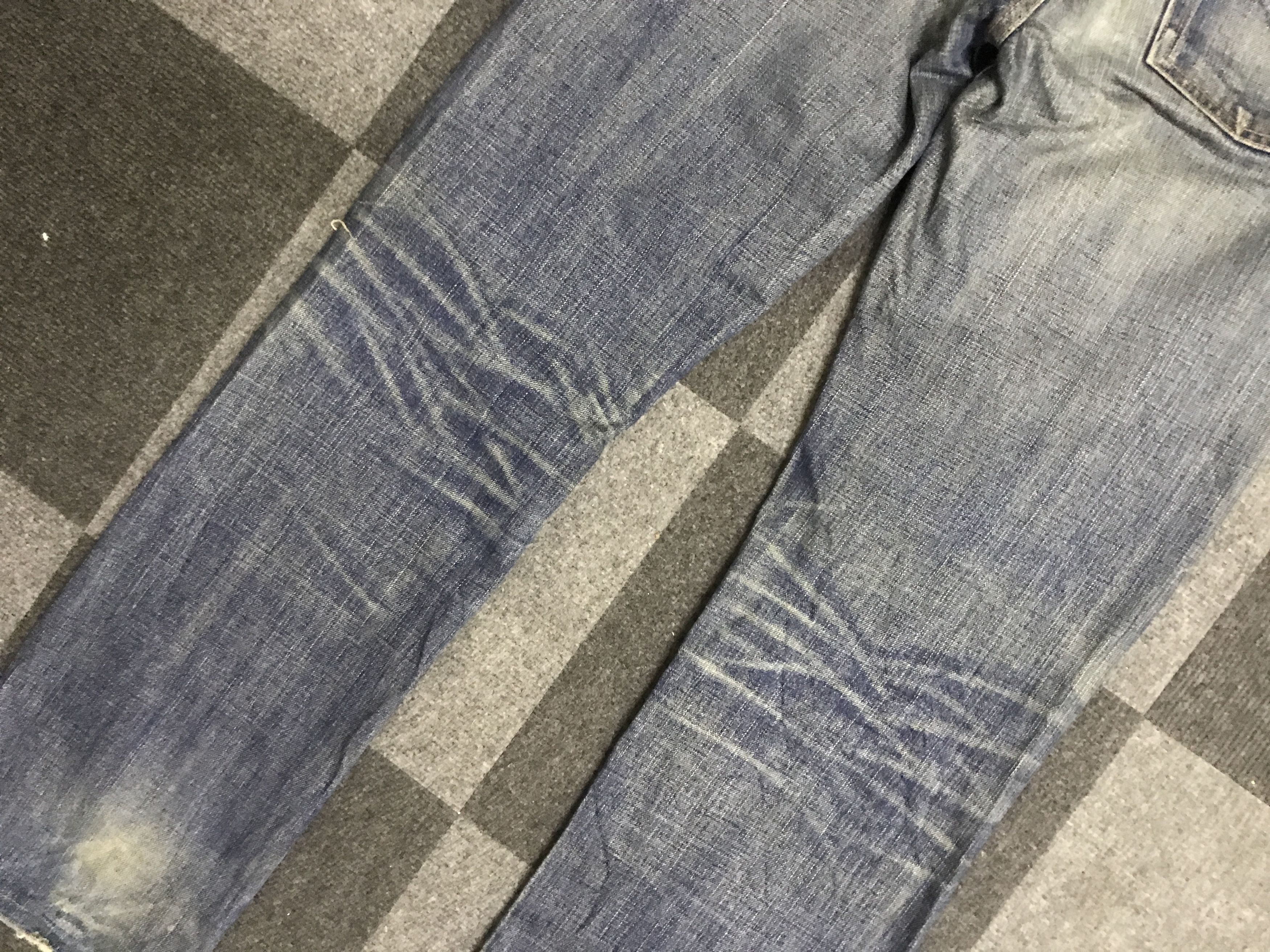 Levi's × Vintage VLEV123-Vtg LEVIS 502 BIG E Red Line Distressed Jeans Size US 30 / EU 46 - 12 Thumbnail