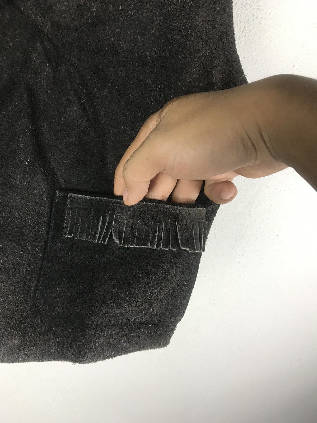 Genuine Leather 🔥SALE🔥VINTAGE SUEDE LEATHER VEST COWBOY STYLE Size US M / EU 48-50 / 2 - 5 Thumbnail