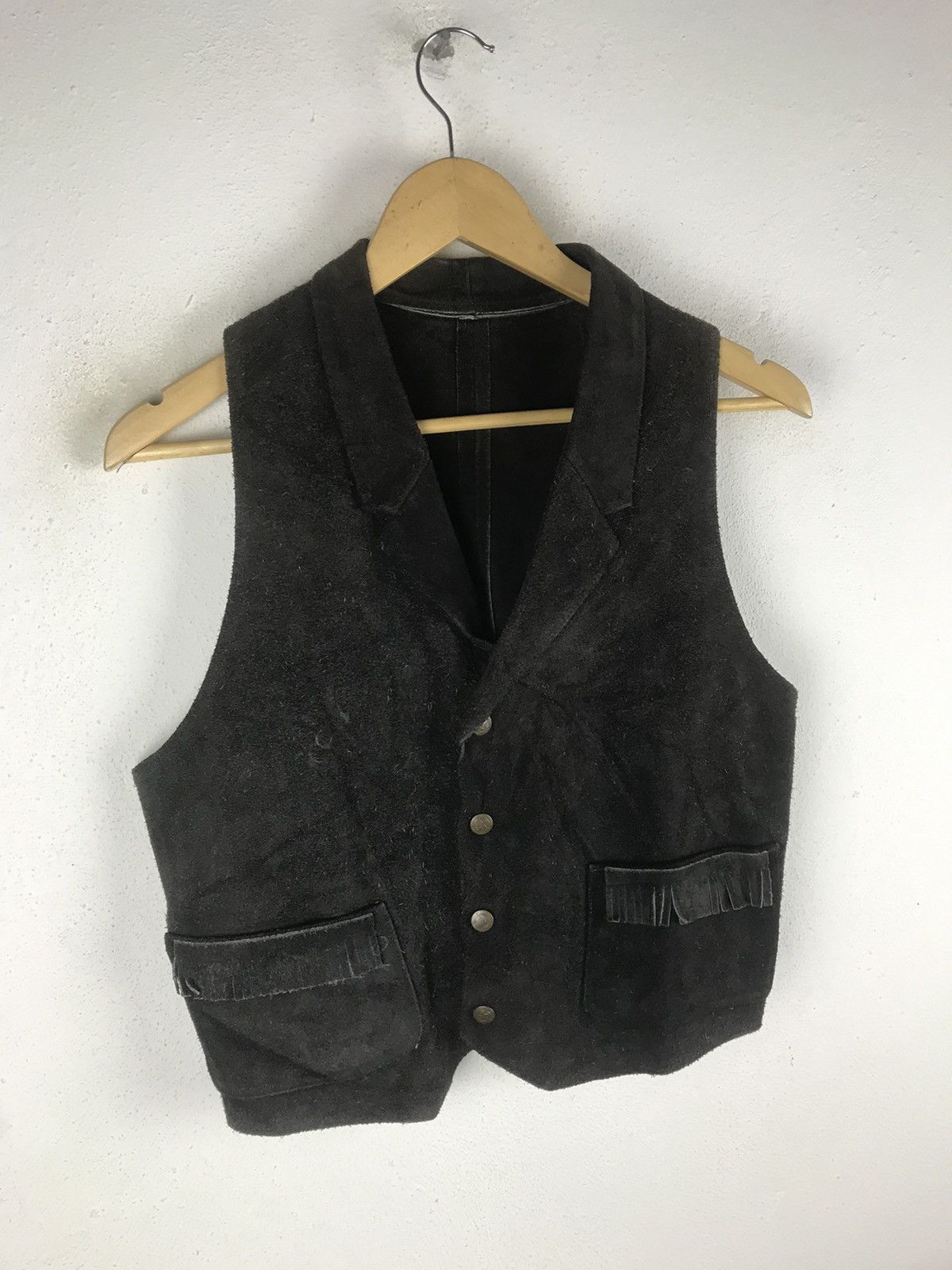 Genuine Leather 🔥SALE🔥VINTAGE SUEDE LEATHER VEST COWBOY STYLE Size US M / EU 48-50 / 2 - 3 Thumbnail