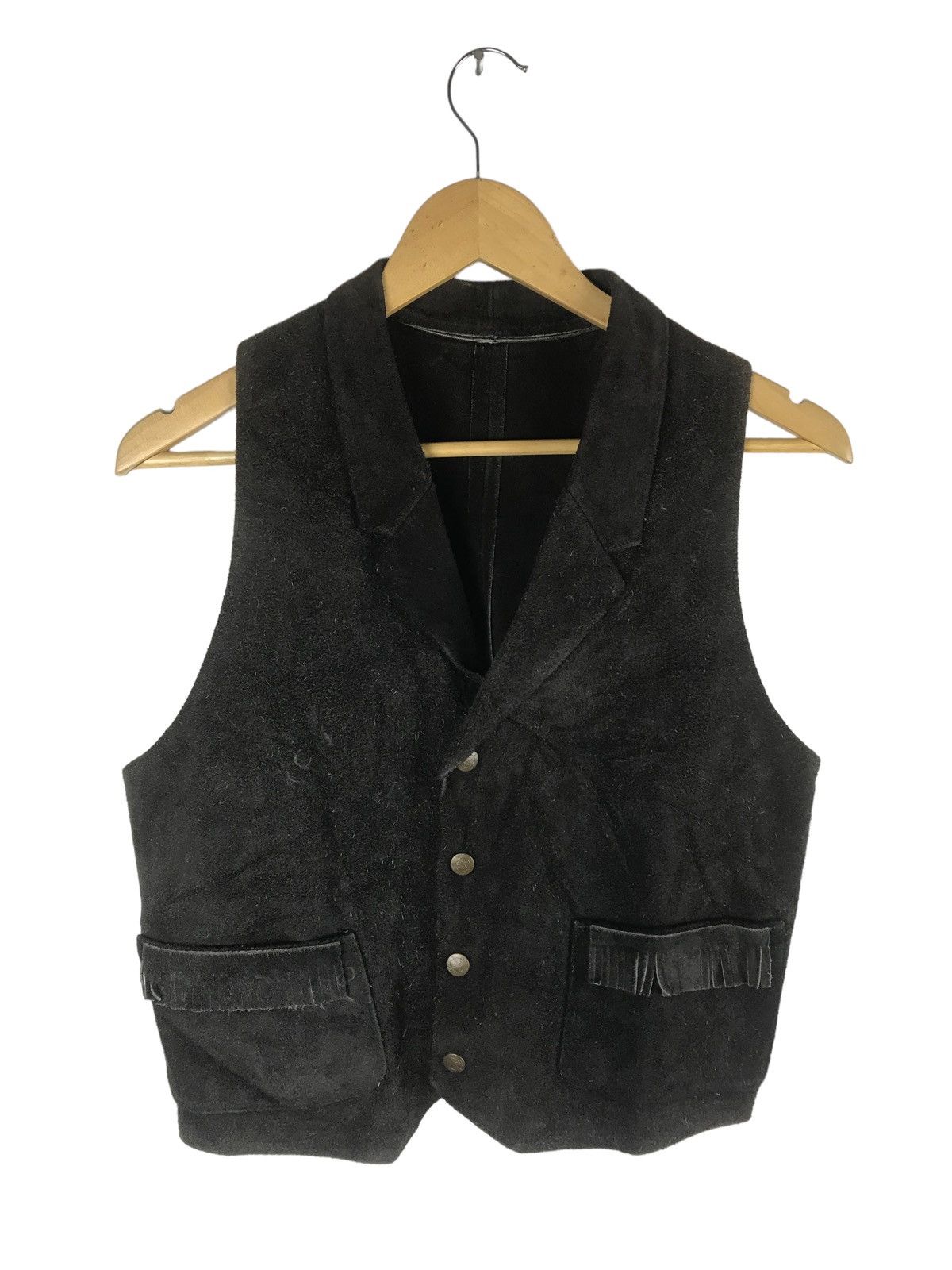 Genuine Leather 🔥SALE🔥VINTAGE SUEDE LEATHER VEST COWBOY STYLE Size US M / EU 48-50 / 2 - 1 Thumbnail