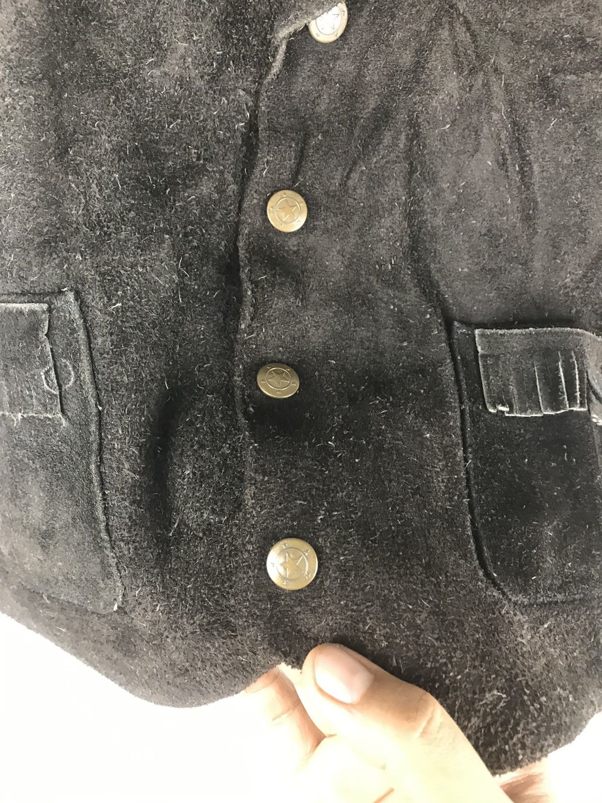 Genuine Leather 🔥SALE🔥VINTAGE SUEDE LEATHER VEST COWBOY STYLE Size US M / EU 48-50 / 2 - 6 Thumbnail