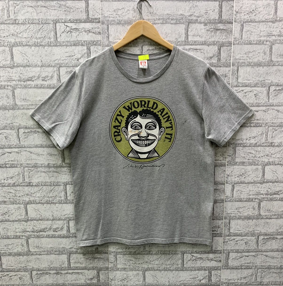 Vintage John Van Hamersveld Crazy World Ain’t It Pop Art T-shirts Size US XL / EU 56 / 4 - 1 Thumbnail