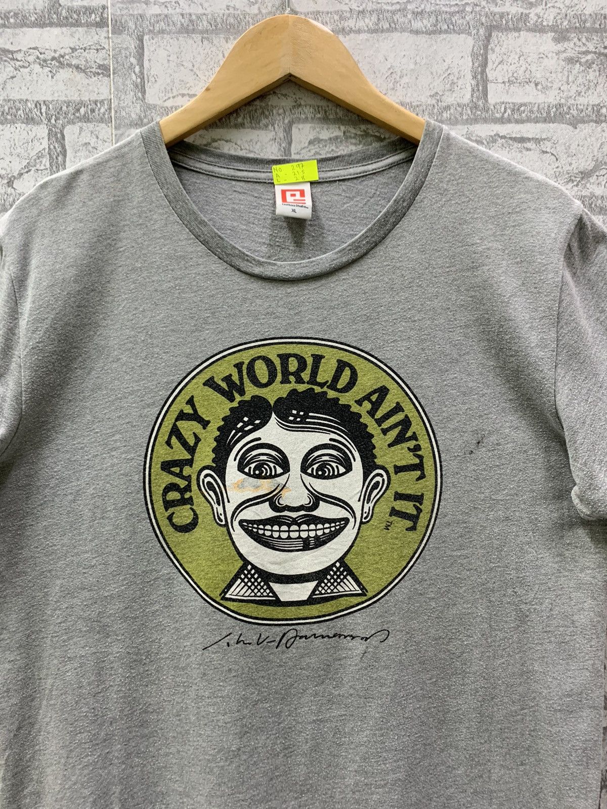 Vintage John Van Hamersveld Crazy World Ain’t It Pop Art T-shirts Size US XL / EU 56 / 4 - 3 Thumbnail