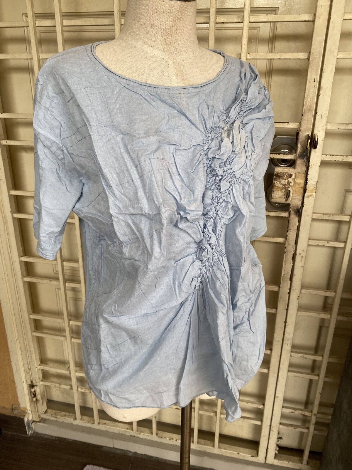 Issey Miyake plantation blue cotton blouse Size M / US 6-8 / IT 42-44 - 1 Thumbnail