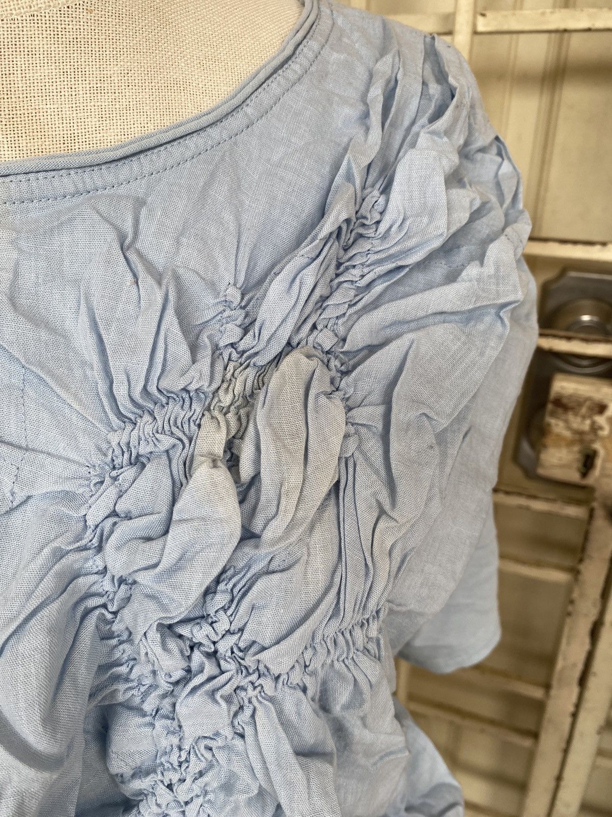 Issey Miyake plantation blue cotton blouse Size M / US 6-8 / IT 42-44 - 2 Thumbnail