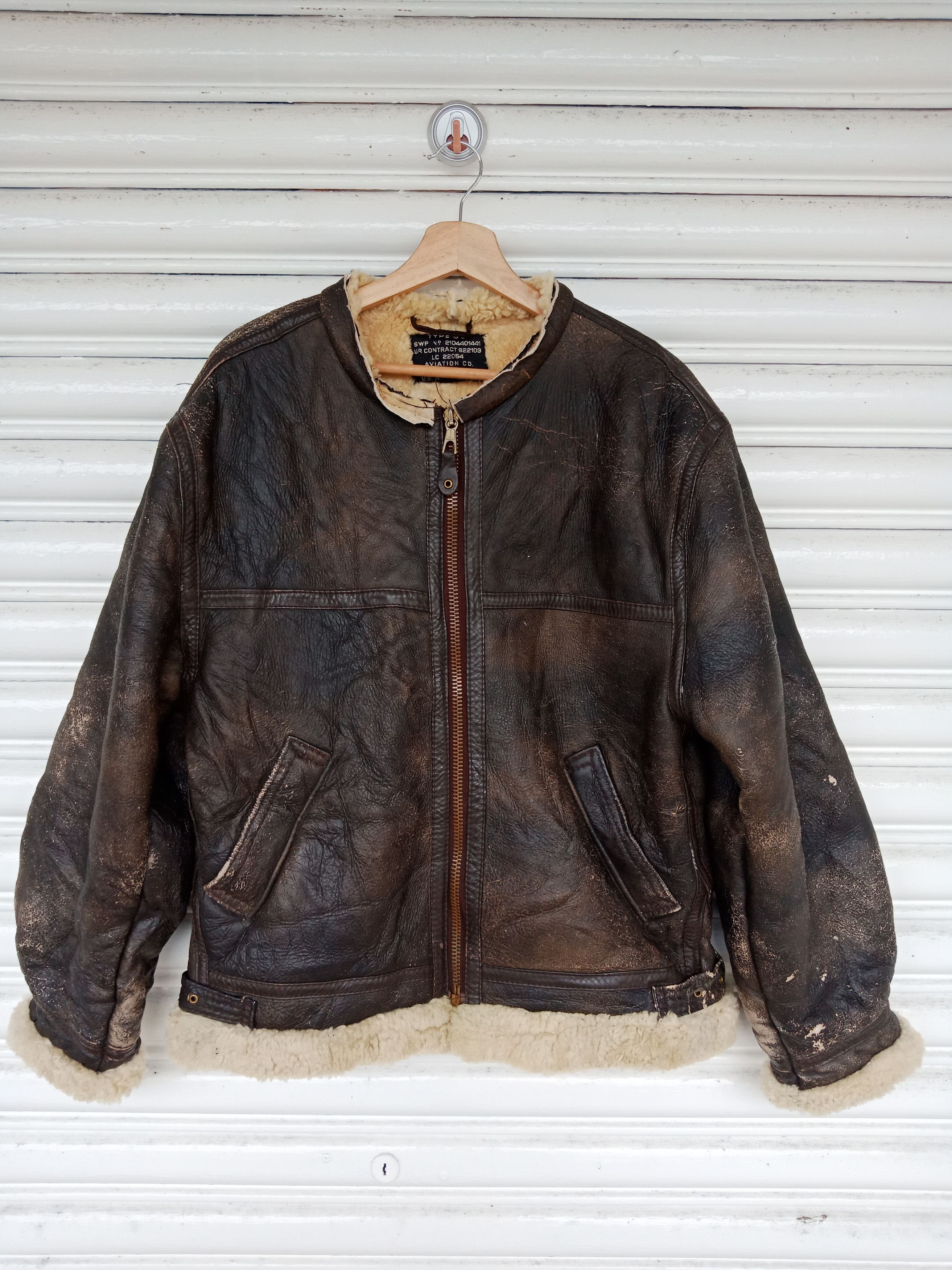 Other B 3 Genuine Leather Aviation U.S Army Sheepskin Size US L / EU 52-54 / 3 - 1 Thumbnail