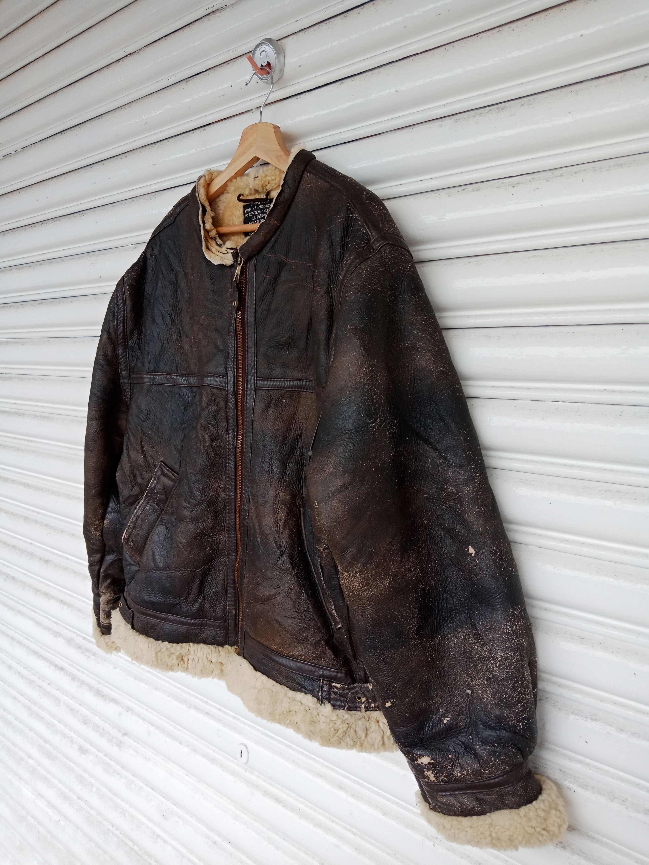 Other B 3 Genuine Leather Aviation U.S Army Sheepskin Size US L / EU 52-54 / 3 - 3 Thumbnail