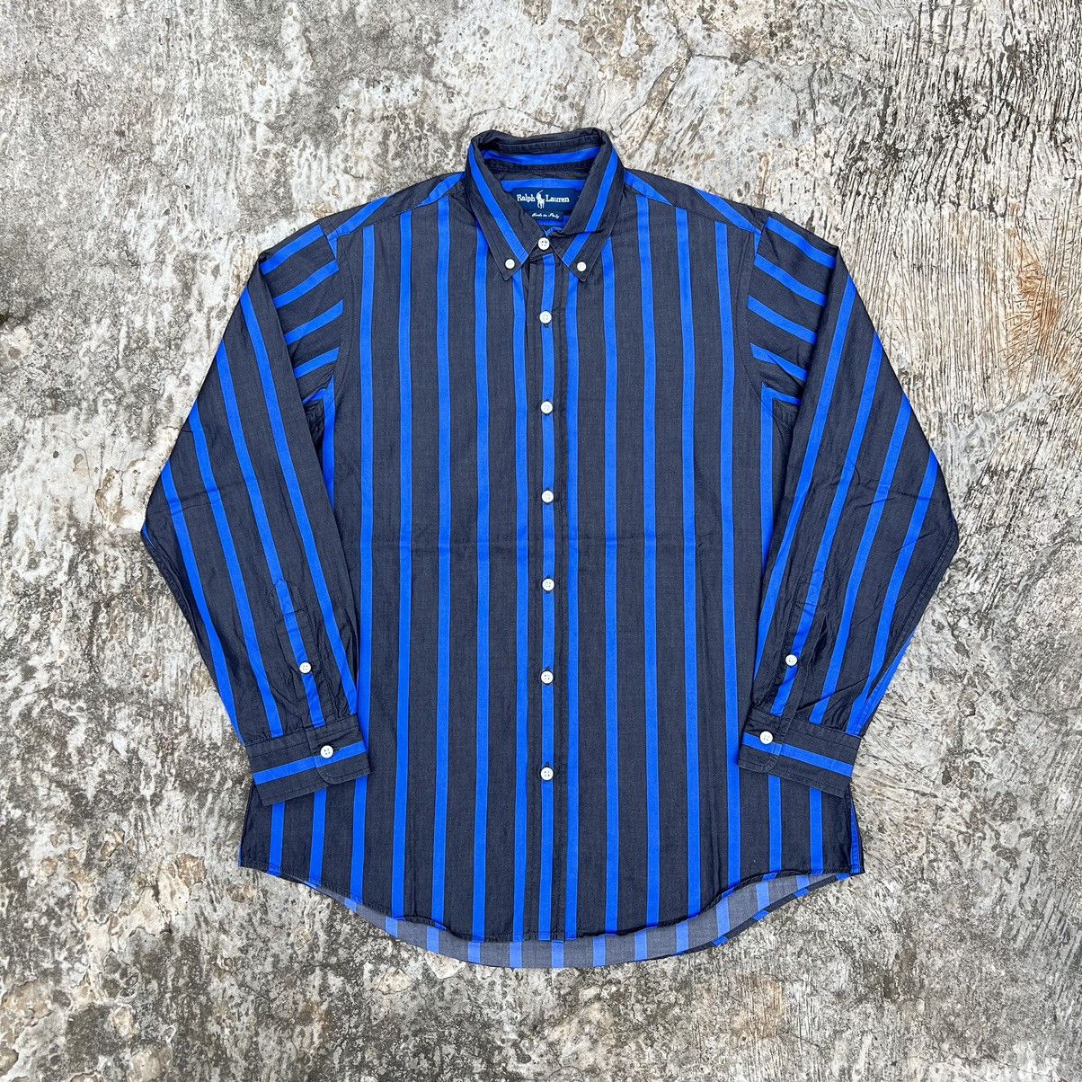 Vintage Ralph Lauren striped baby tee 🤍🩵💙
